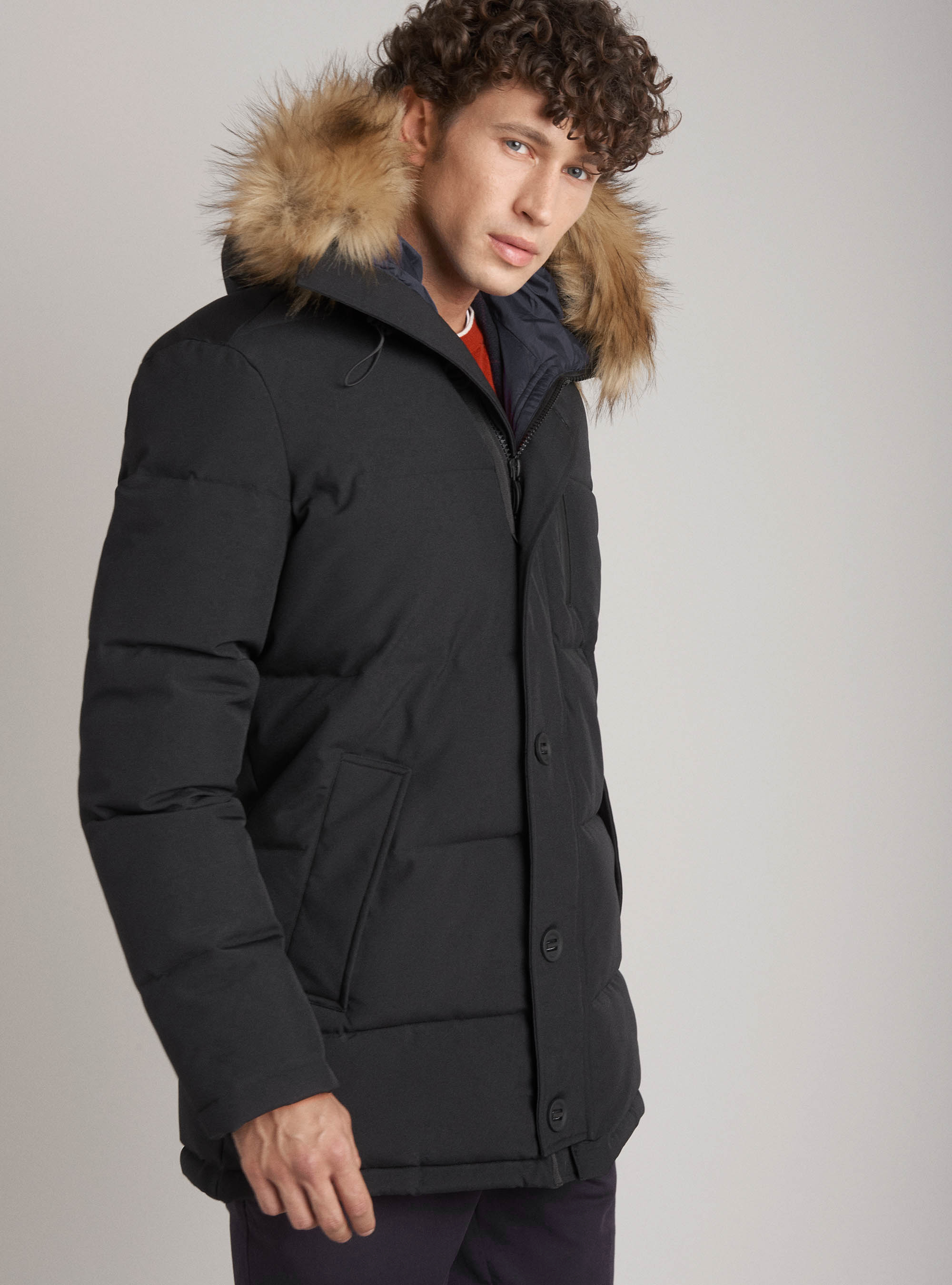 Gesteppte, wattierte Jacke mit Kapuze, NAVY 0218C