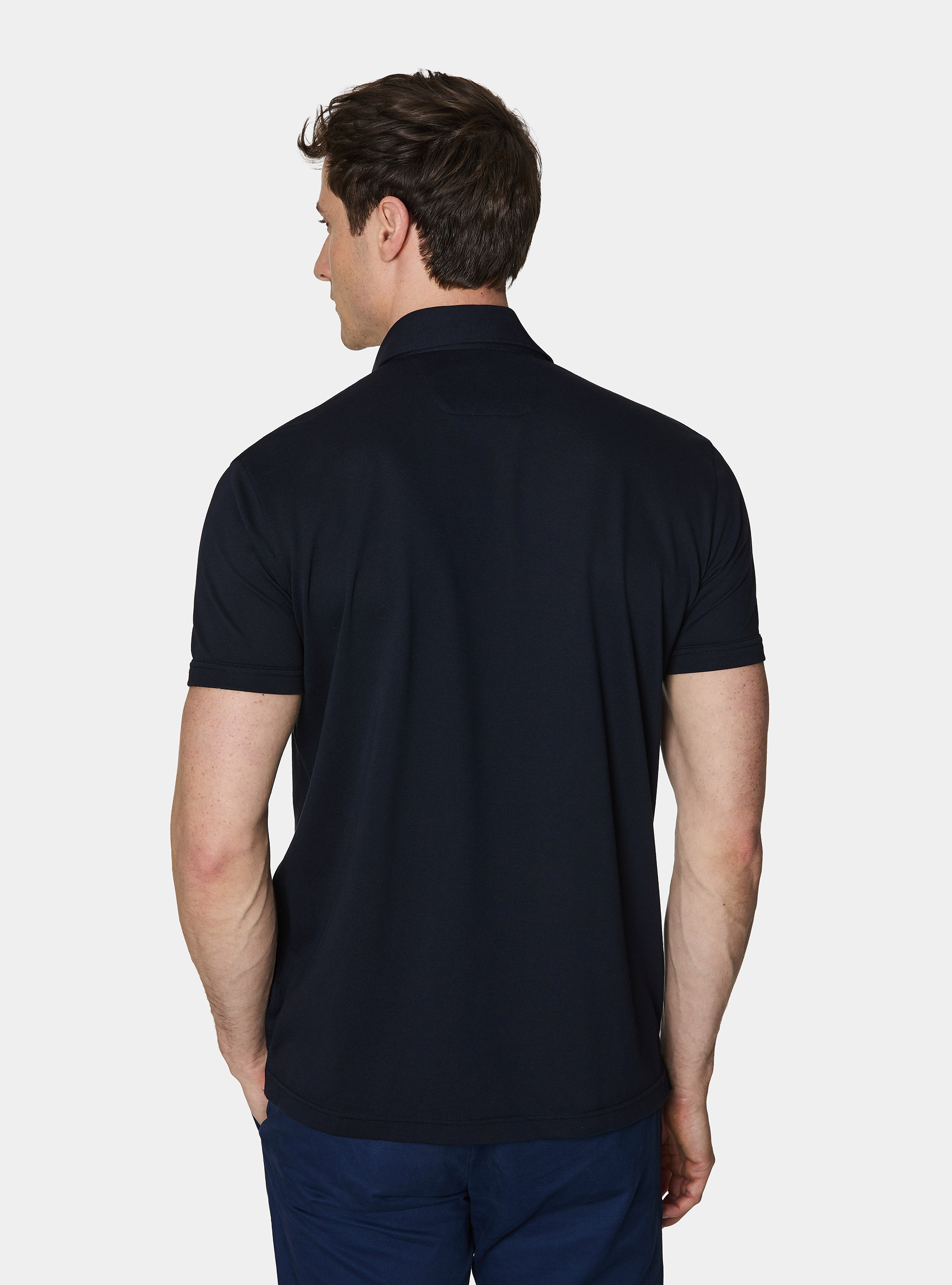 Polo de piqu&eacute; el&aacute;stico GT01, AZUL MARINO