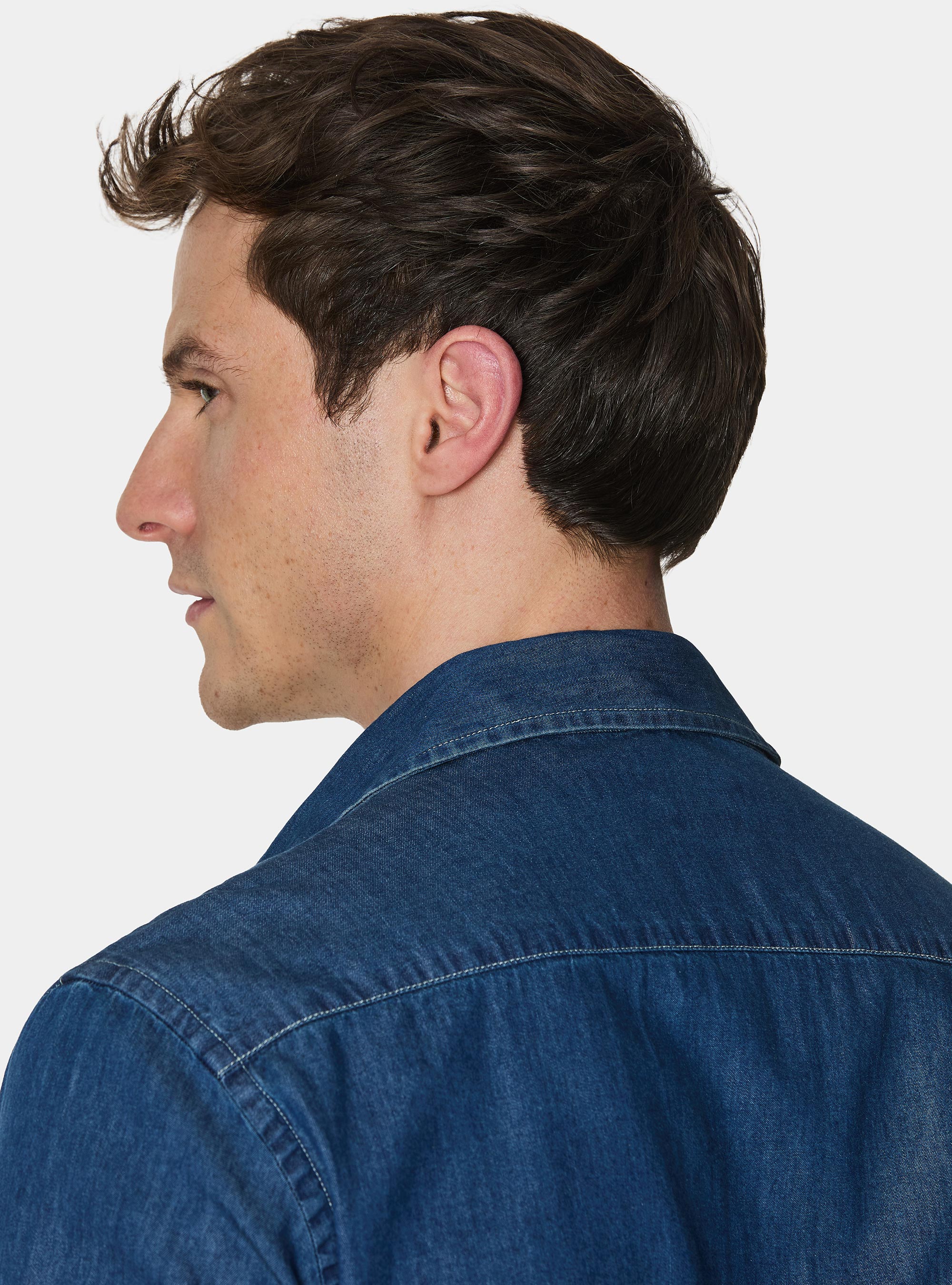 Chemise en denim, BLEU