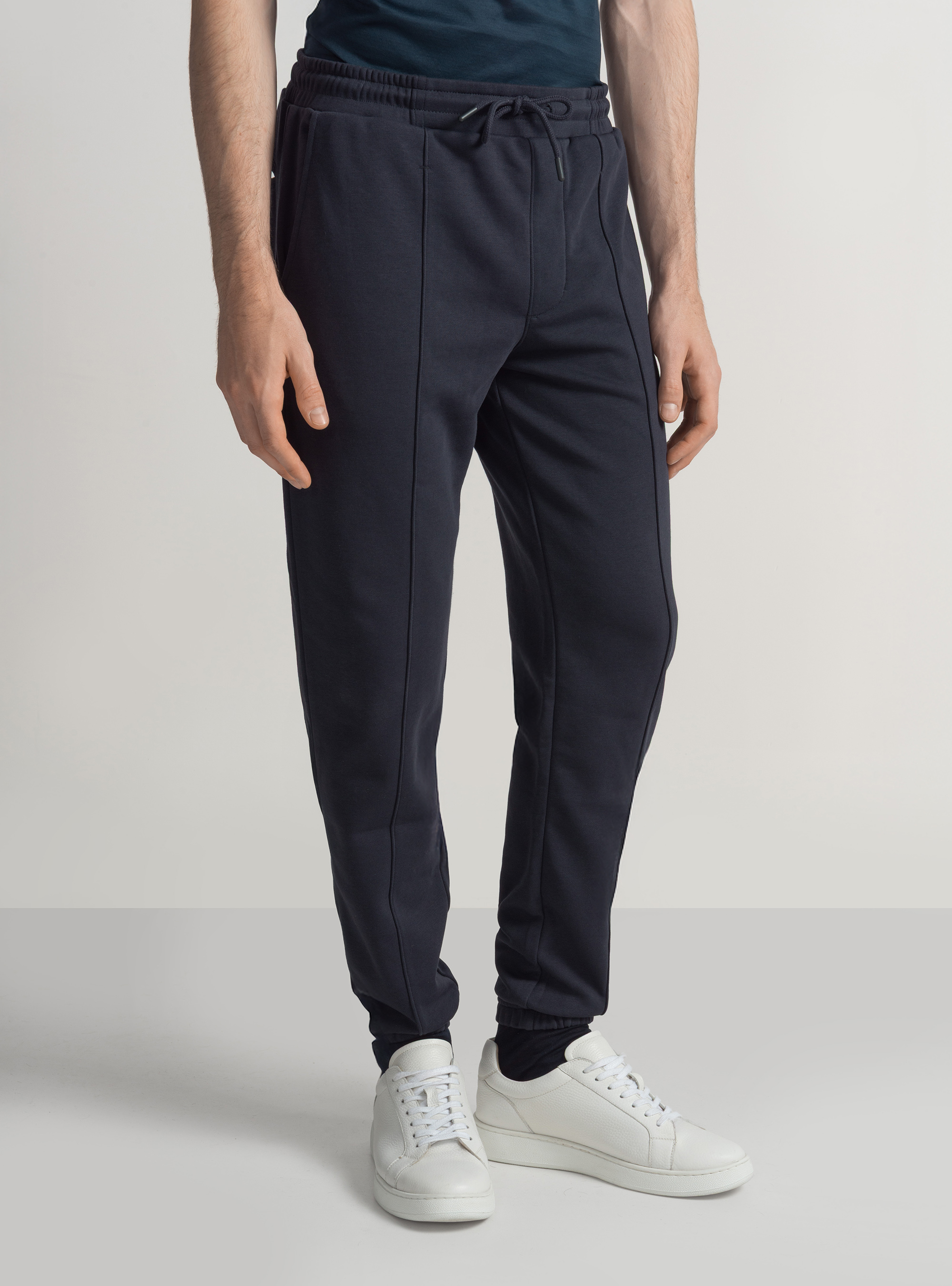 GT01 trousers in fleece, NAVY BLUE