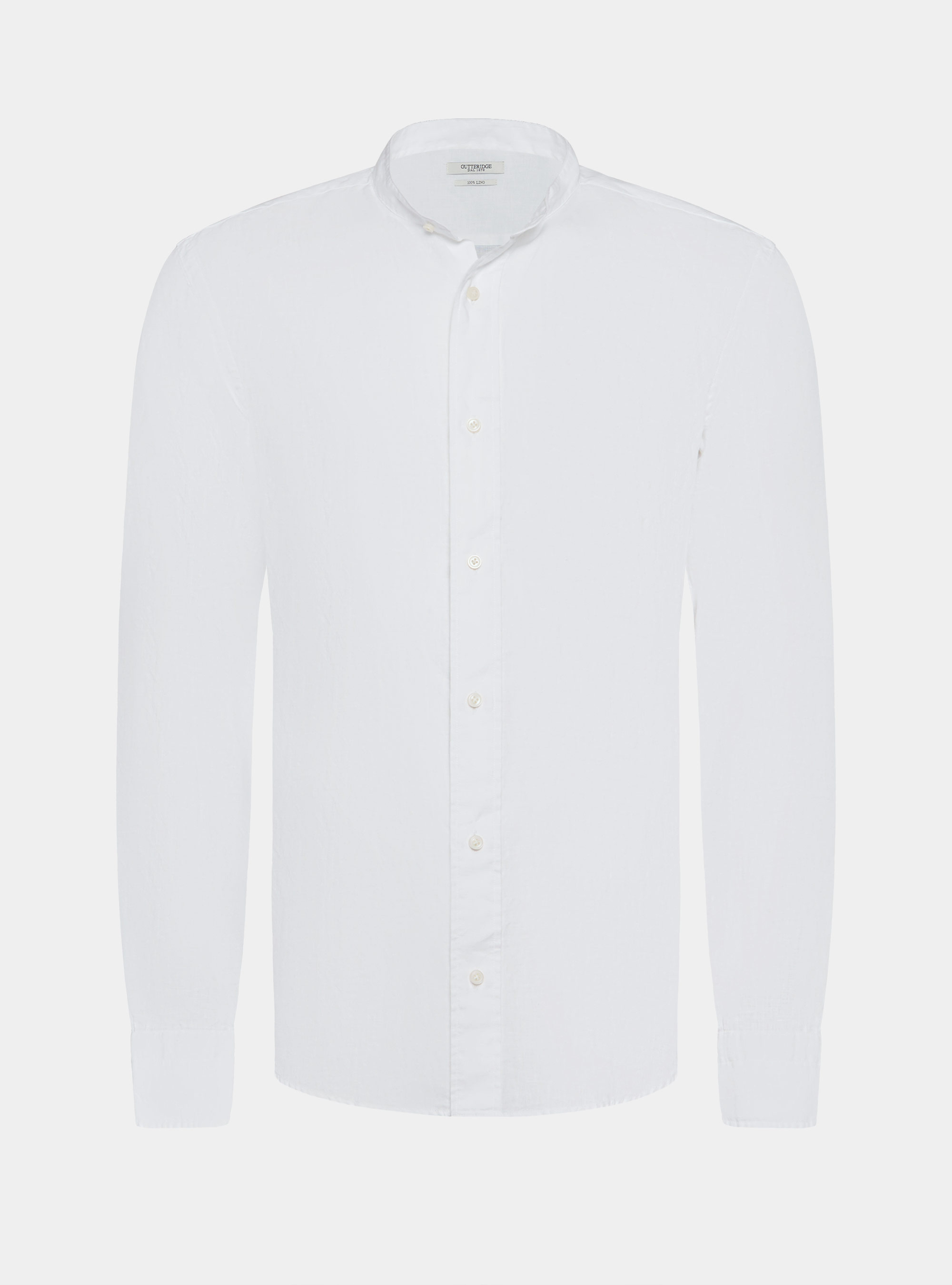 Chemise blanche cor&eacute;enne en pur lin, BLANC