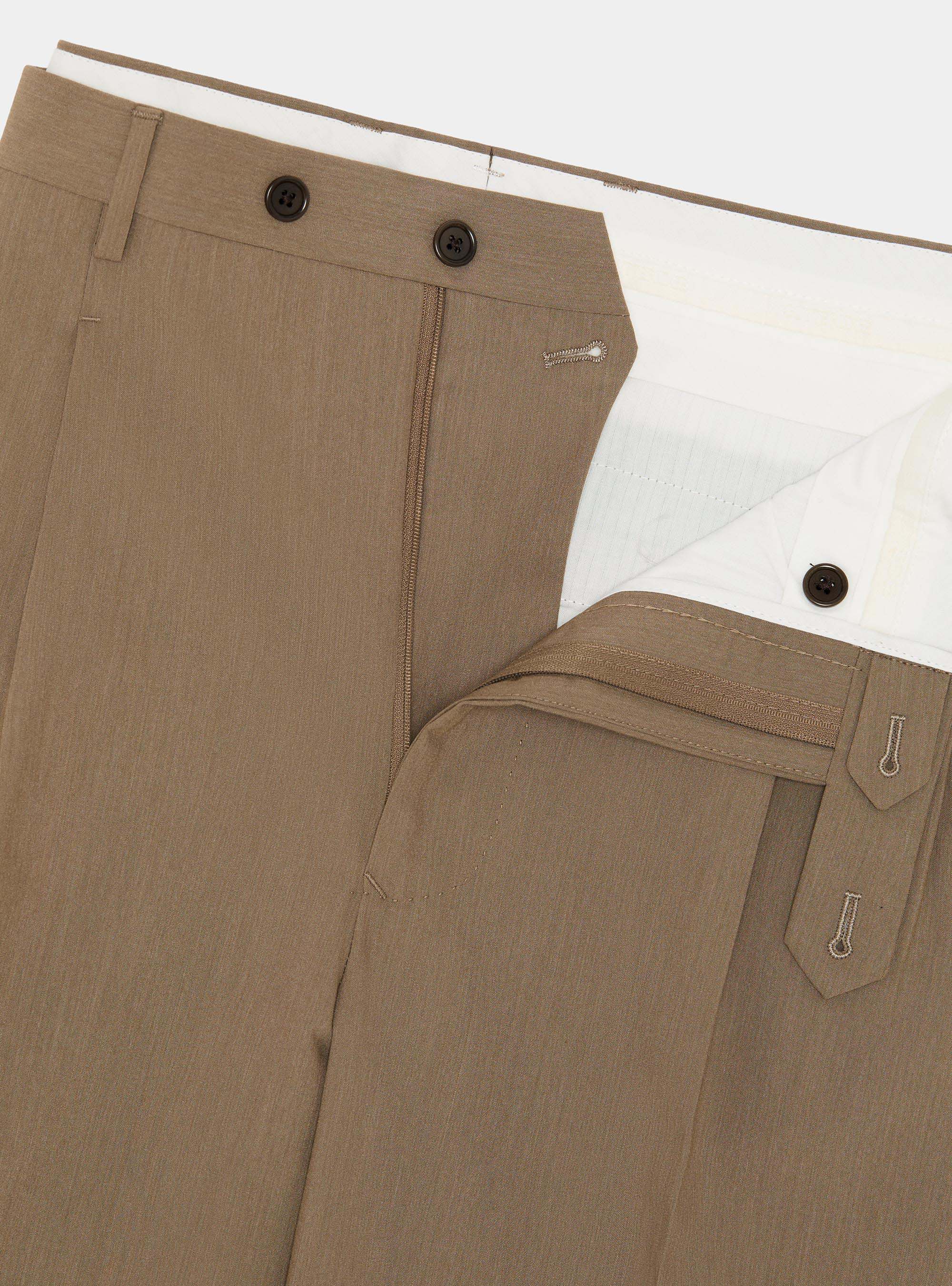 Pantalon classique &agrave; pinces, BOUE