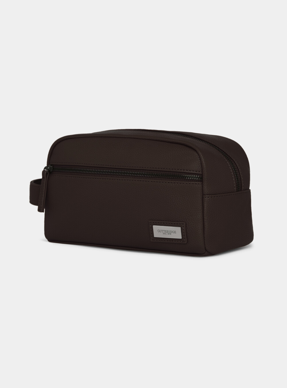 Necessaire with zip, BROWN