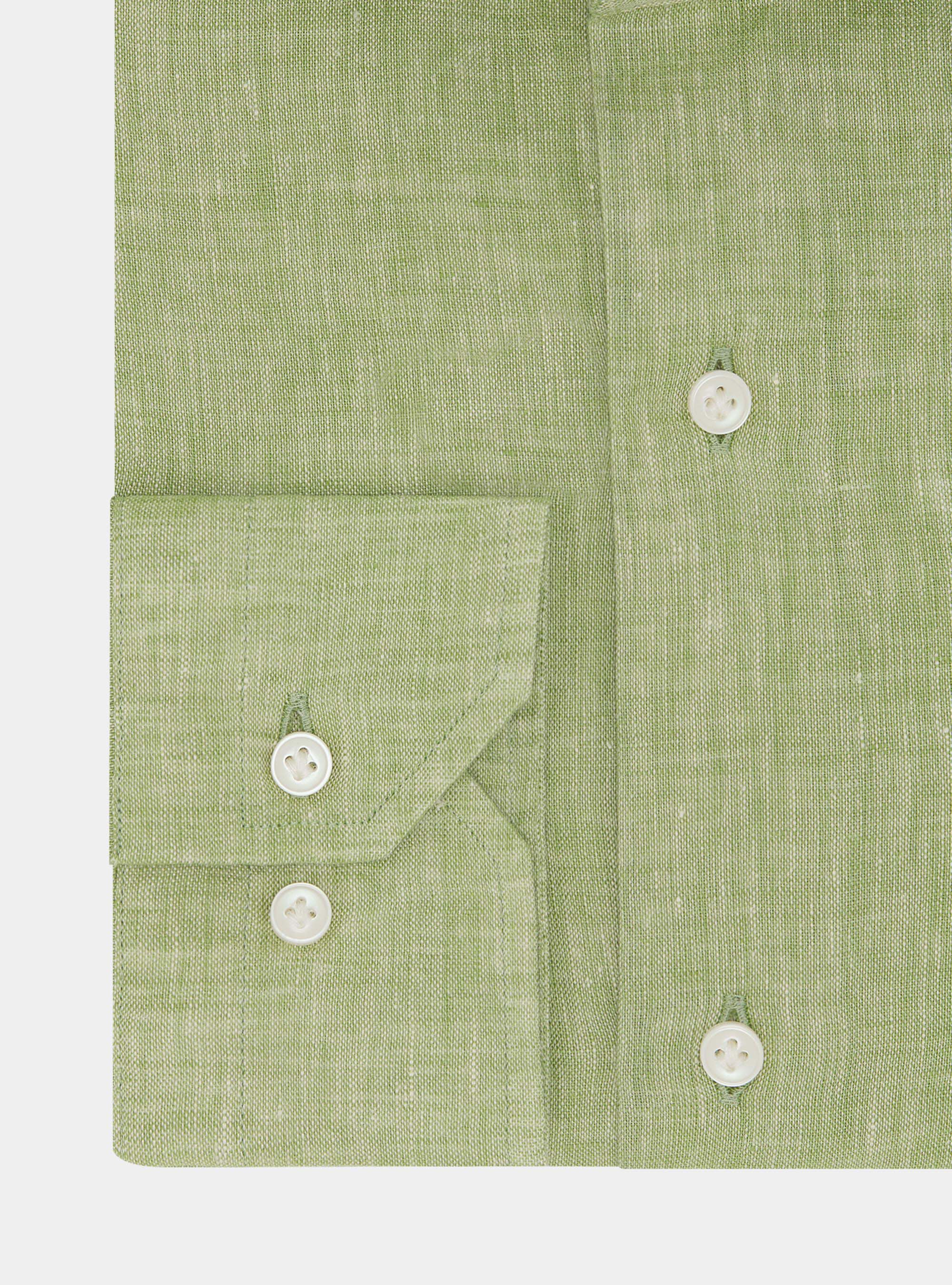Camicia in puro lino, VERDE PISTACCHIO 0616C