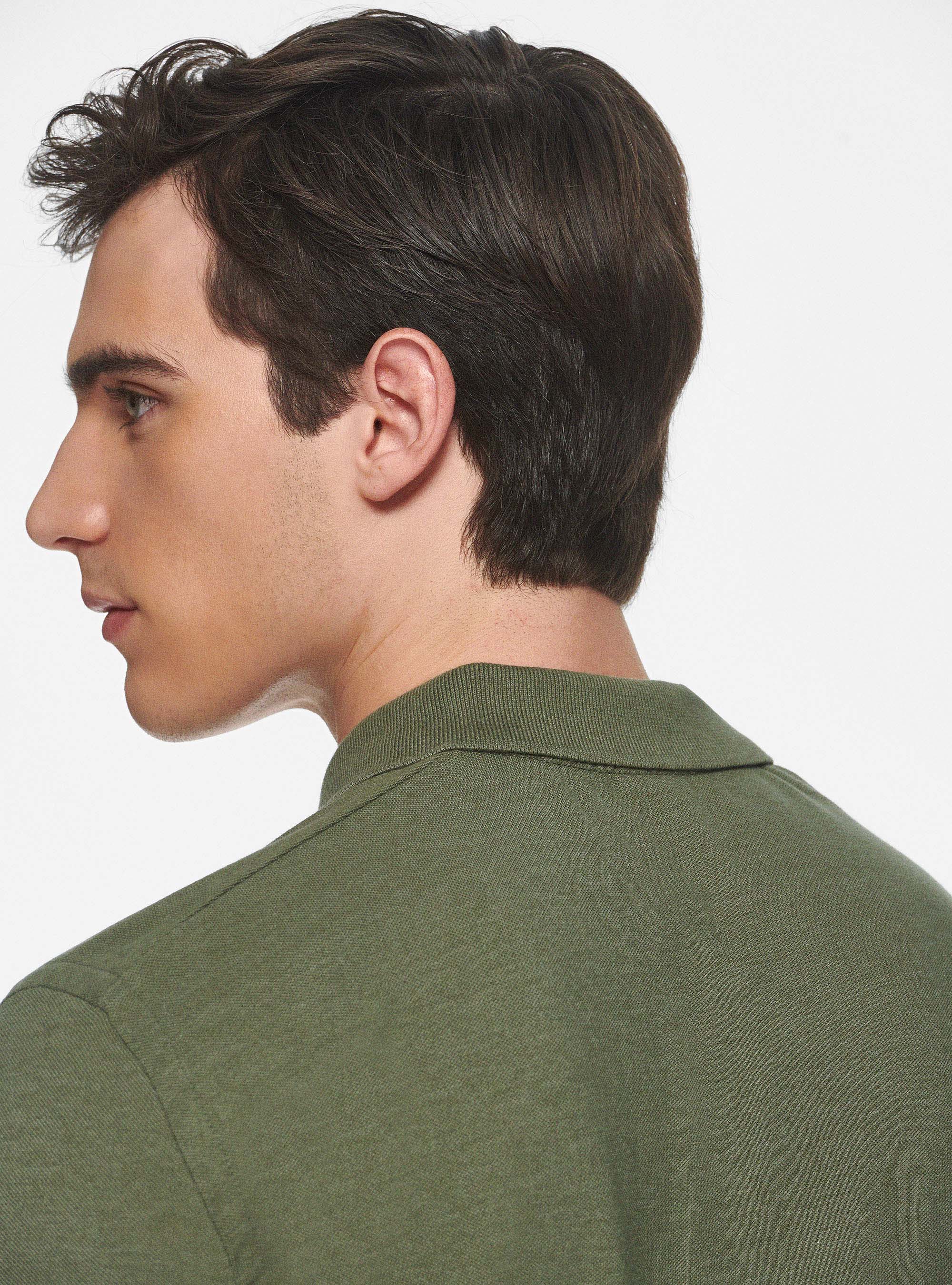 Piqu&eacute; polo shirt with embroidery, SALVIA 0602C