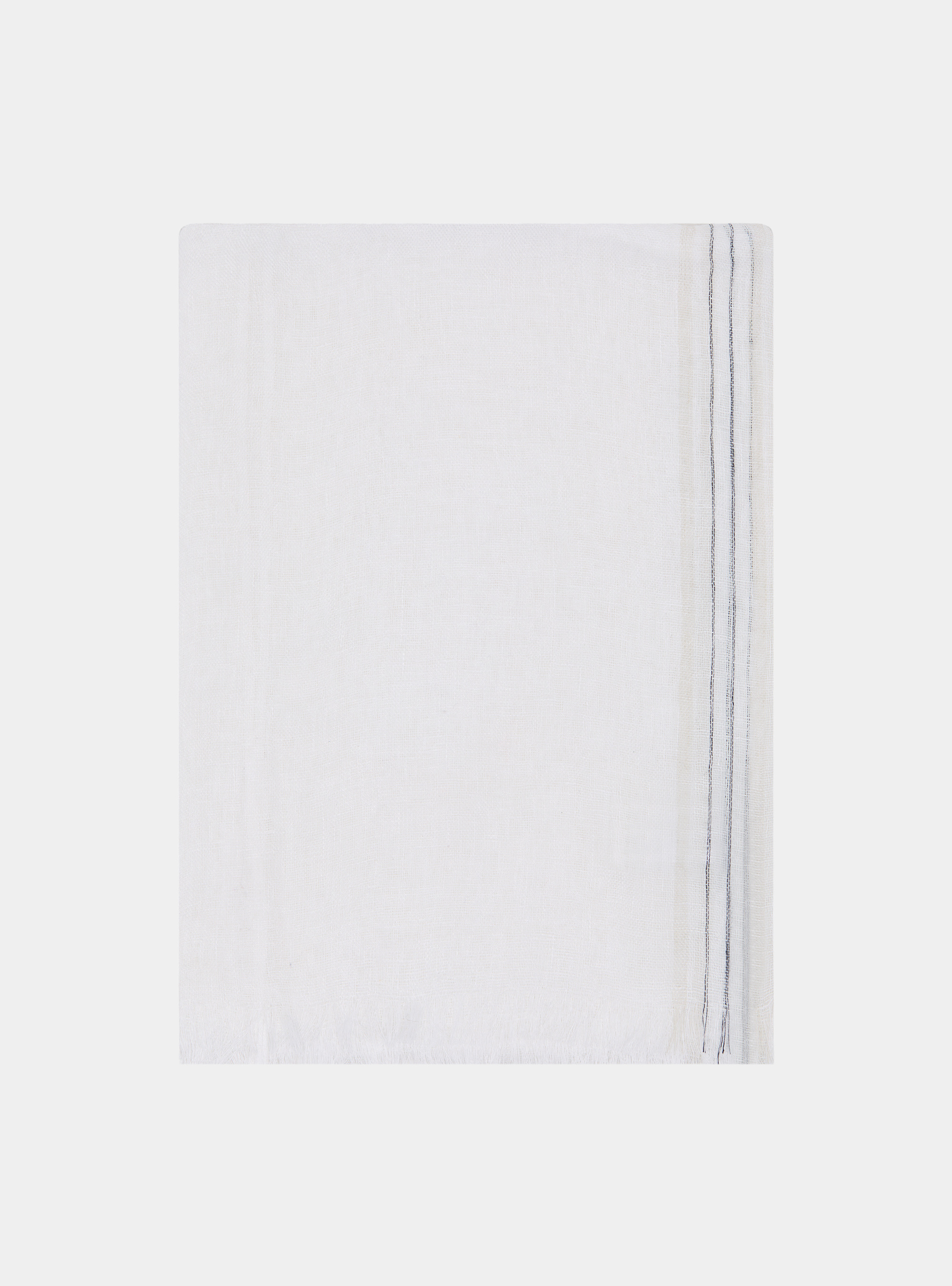 Pure linen scarf, WHITE