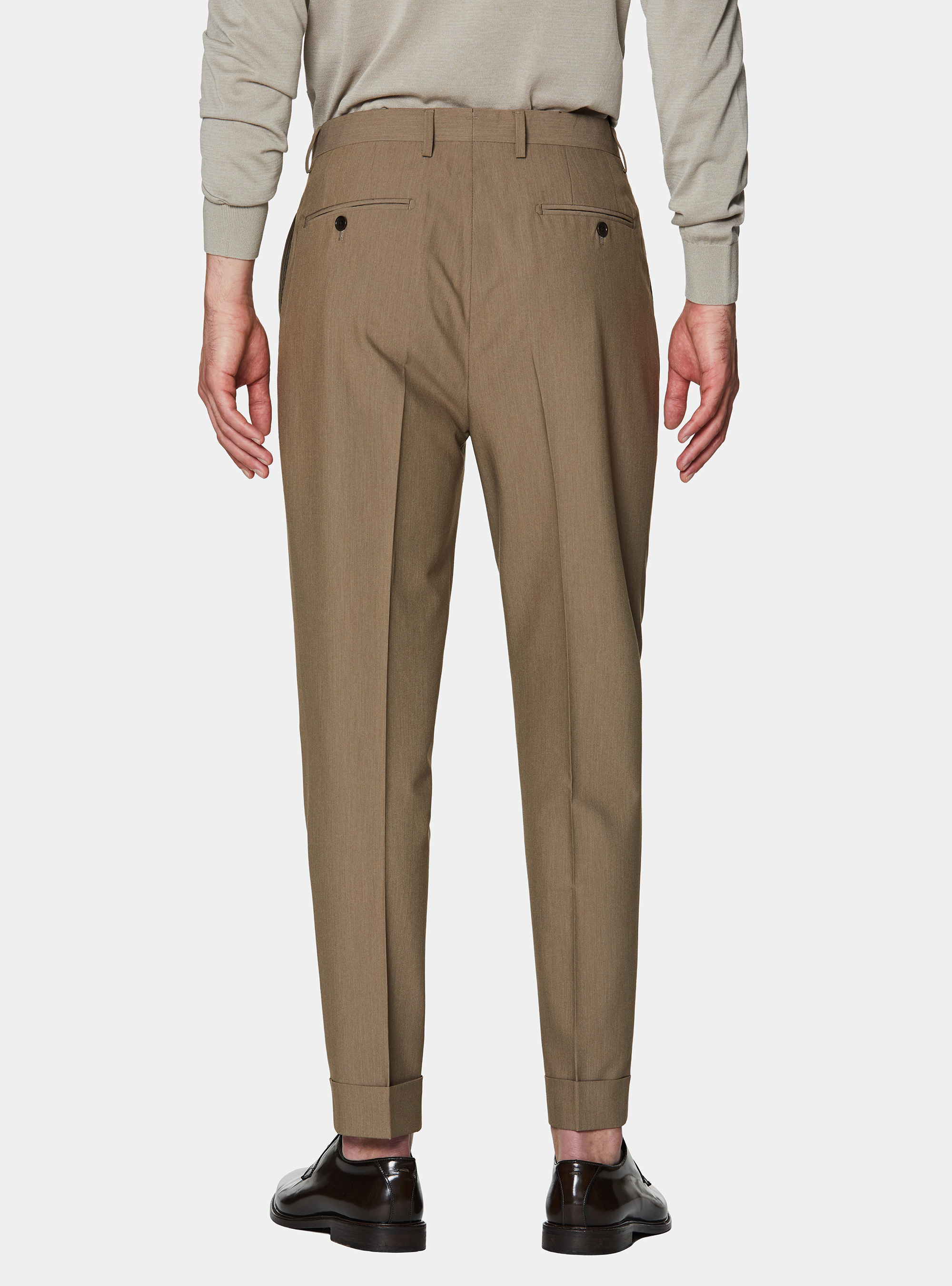 Pantalon classique &agrave; pinces, BOUE