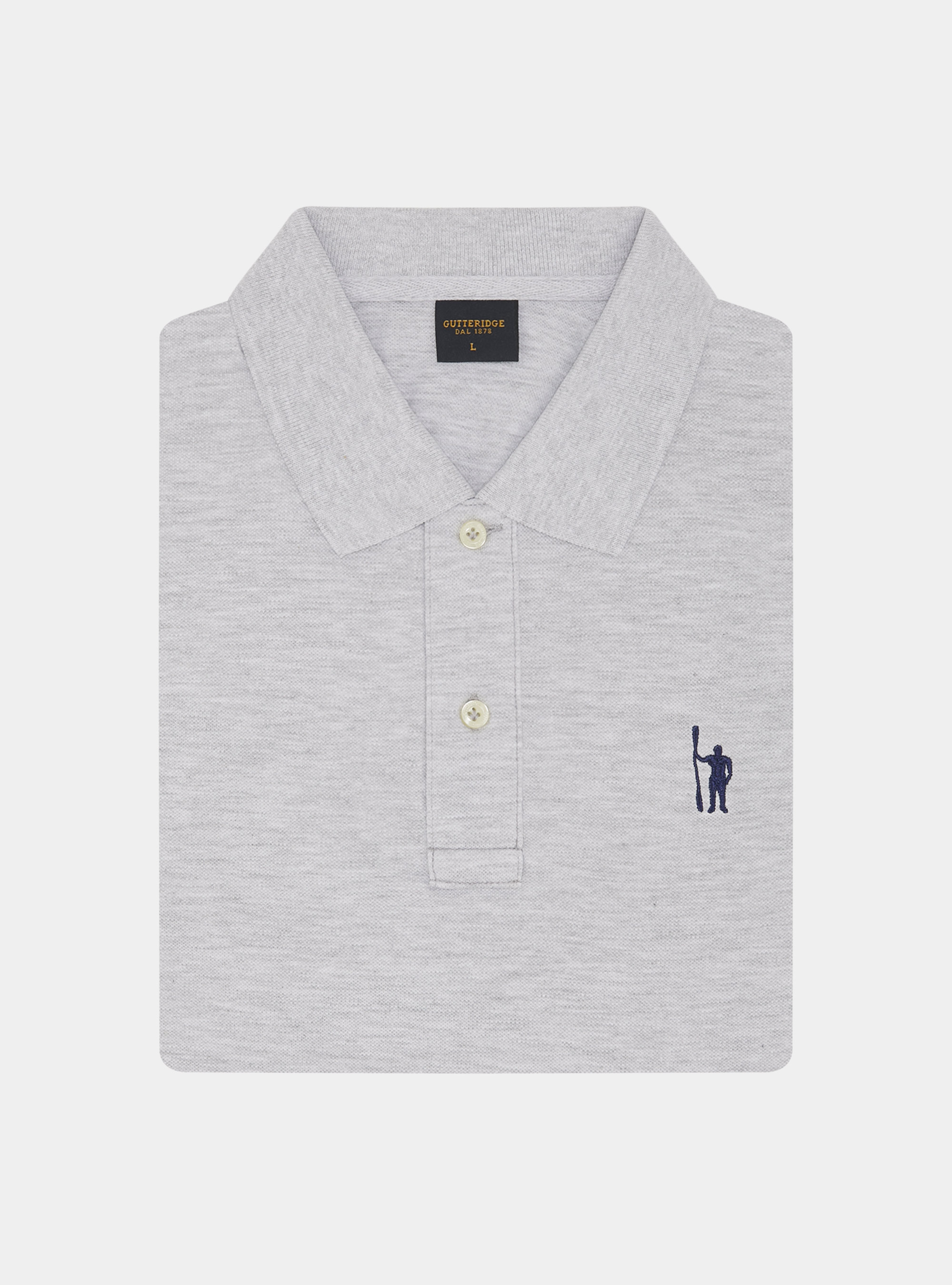 Polo in piquet con ricamo, PERLA 0178C
