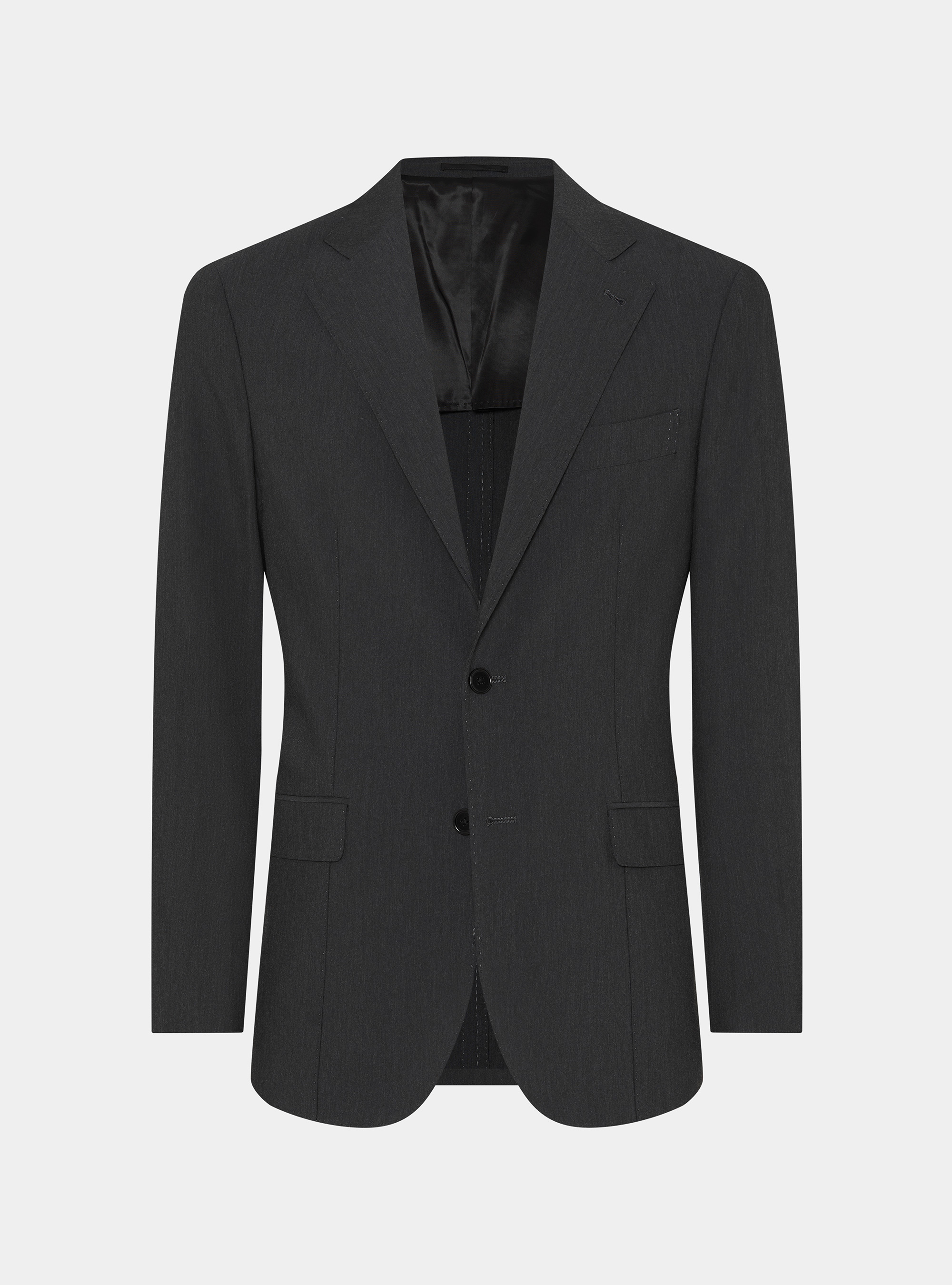 Slim fit suit blazer, ASPHALT GREY
