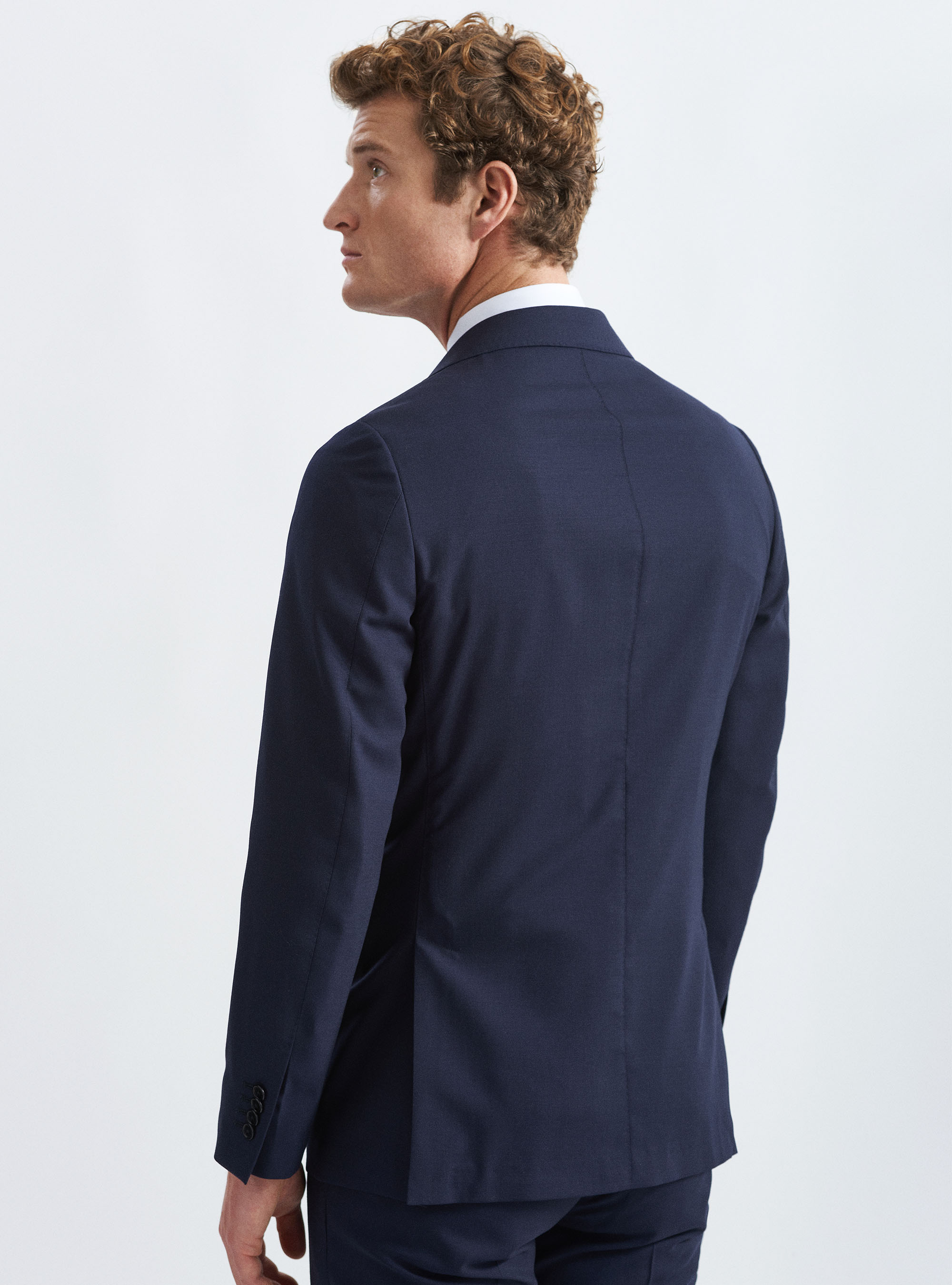 Fresh wool suit blazer, NAVY BLUE