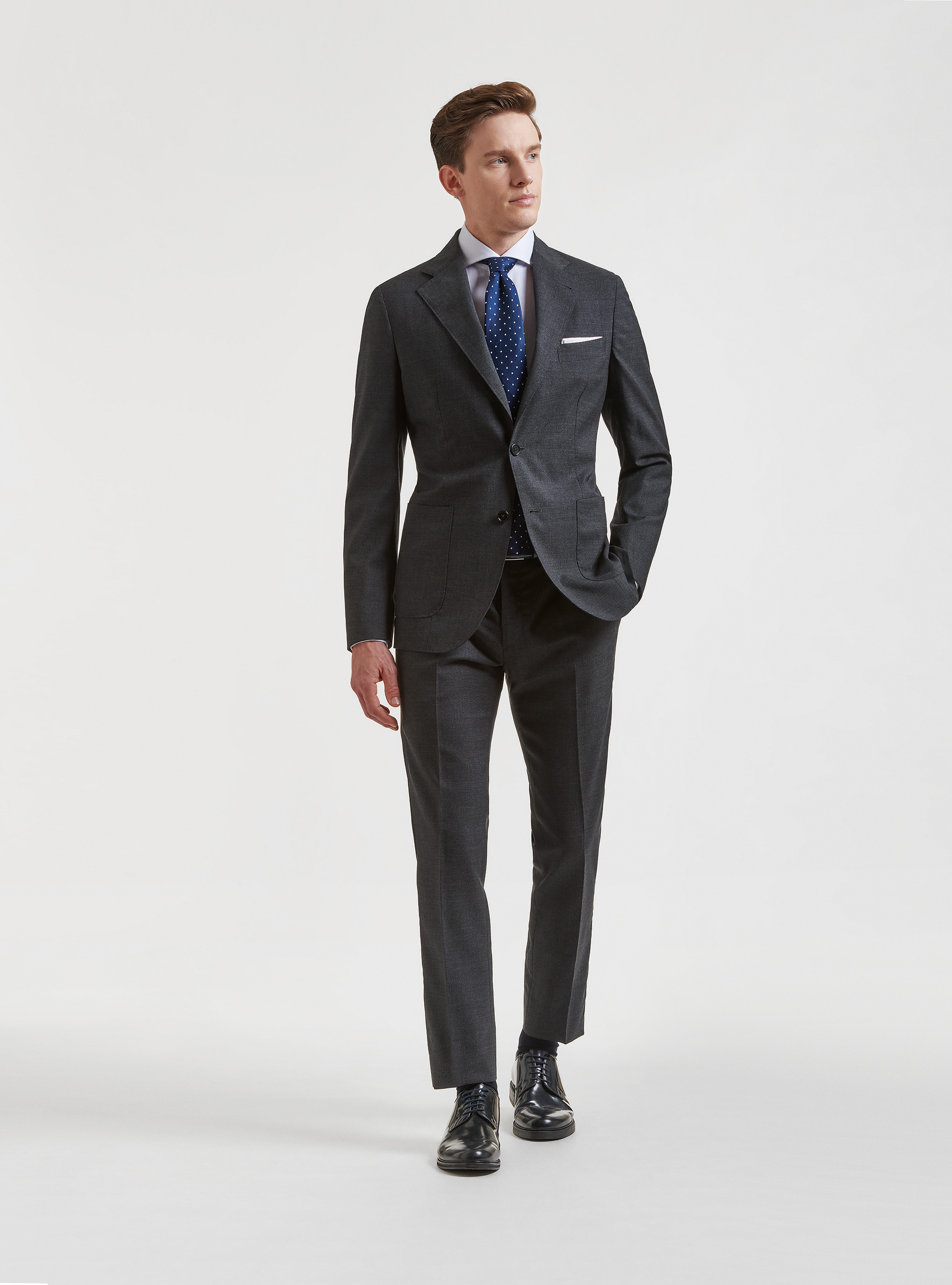 Pure wool suit blazer Vitale Barberis Canonico, ASPHALT GREY