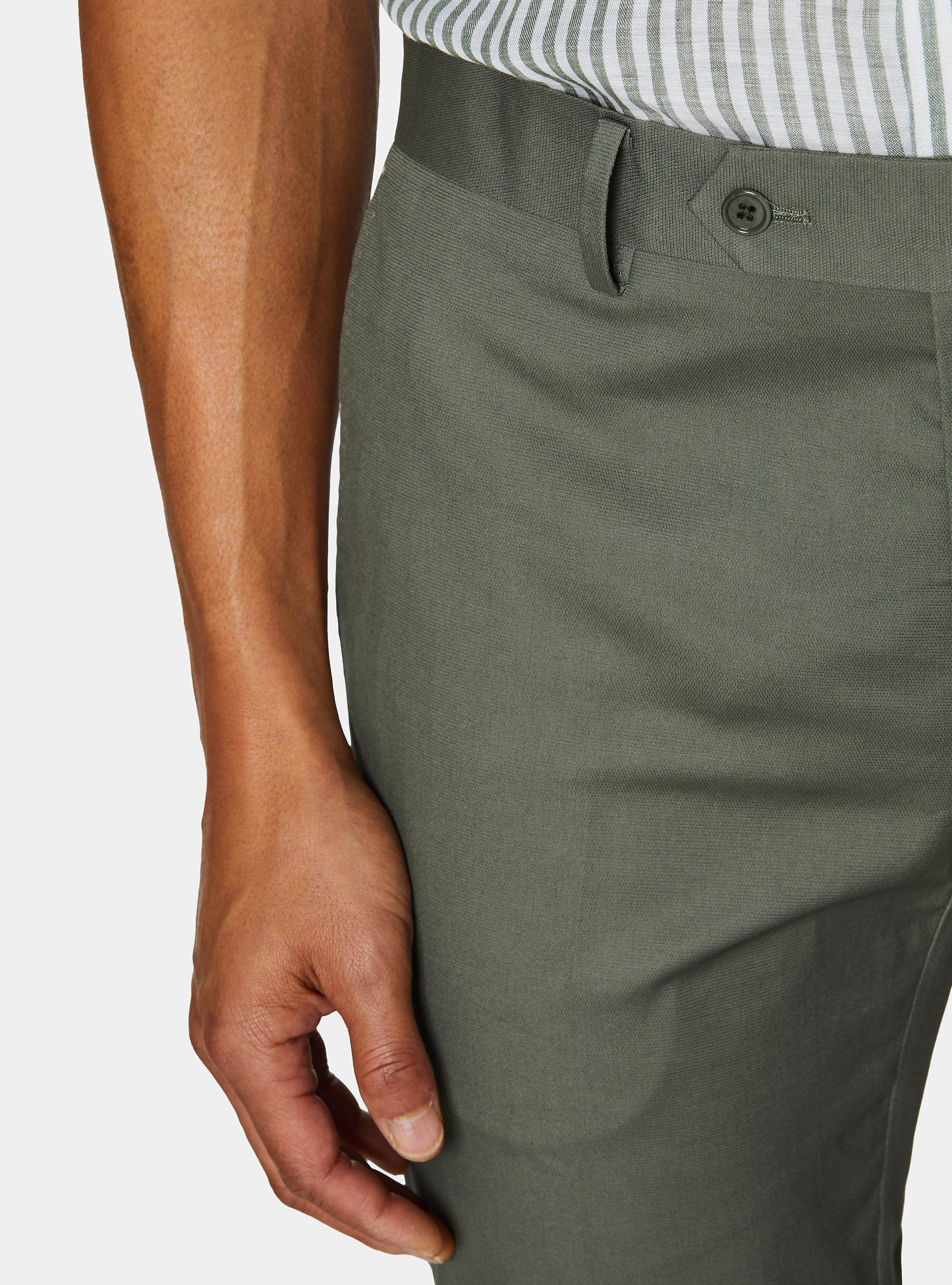 Cotton suit trousers, SALVIA 0602C