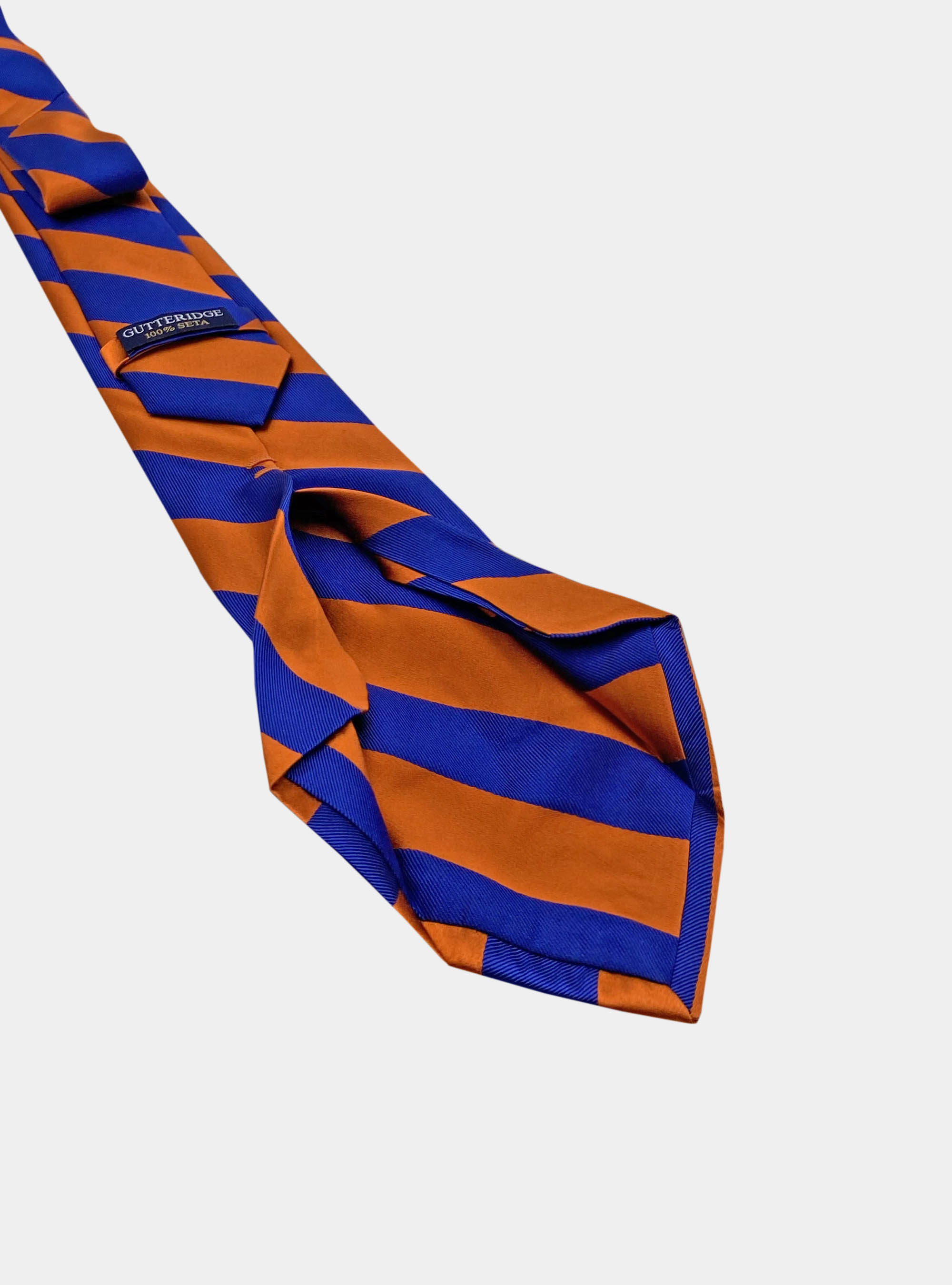 Cravatta regimental in seta, ARANCIONE 0358C