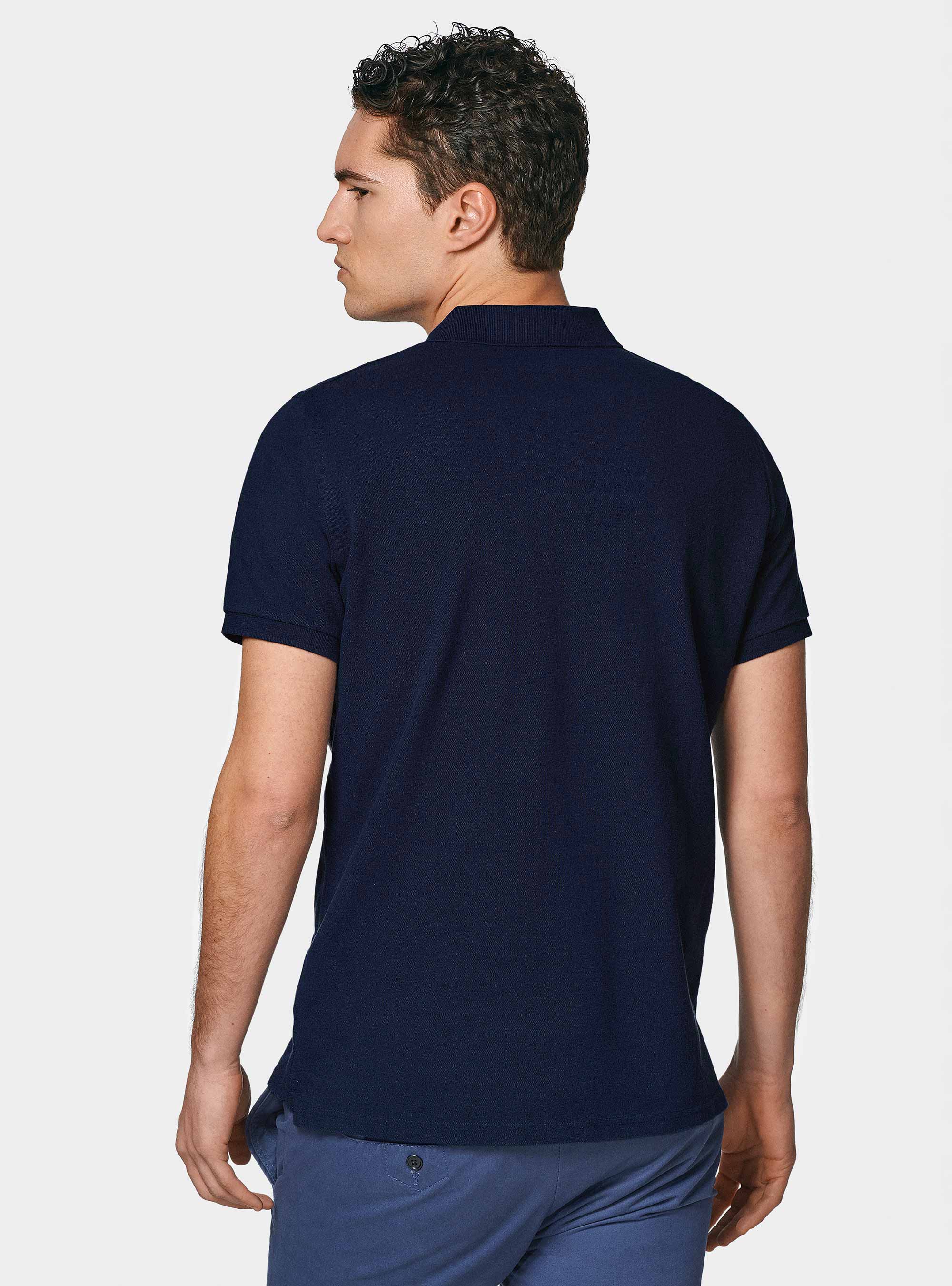 Polo classica in piquet, BLU