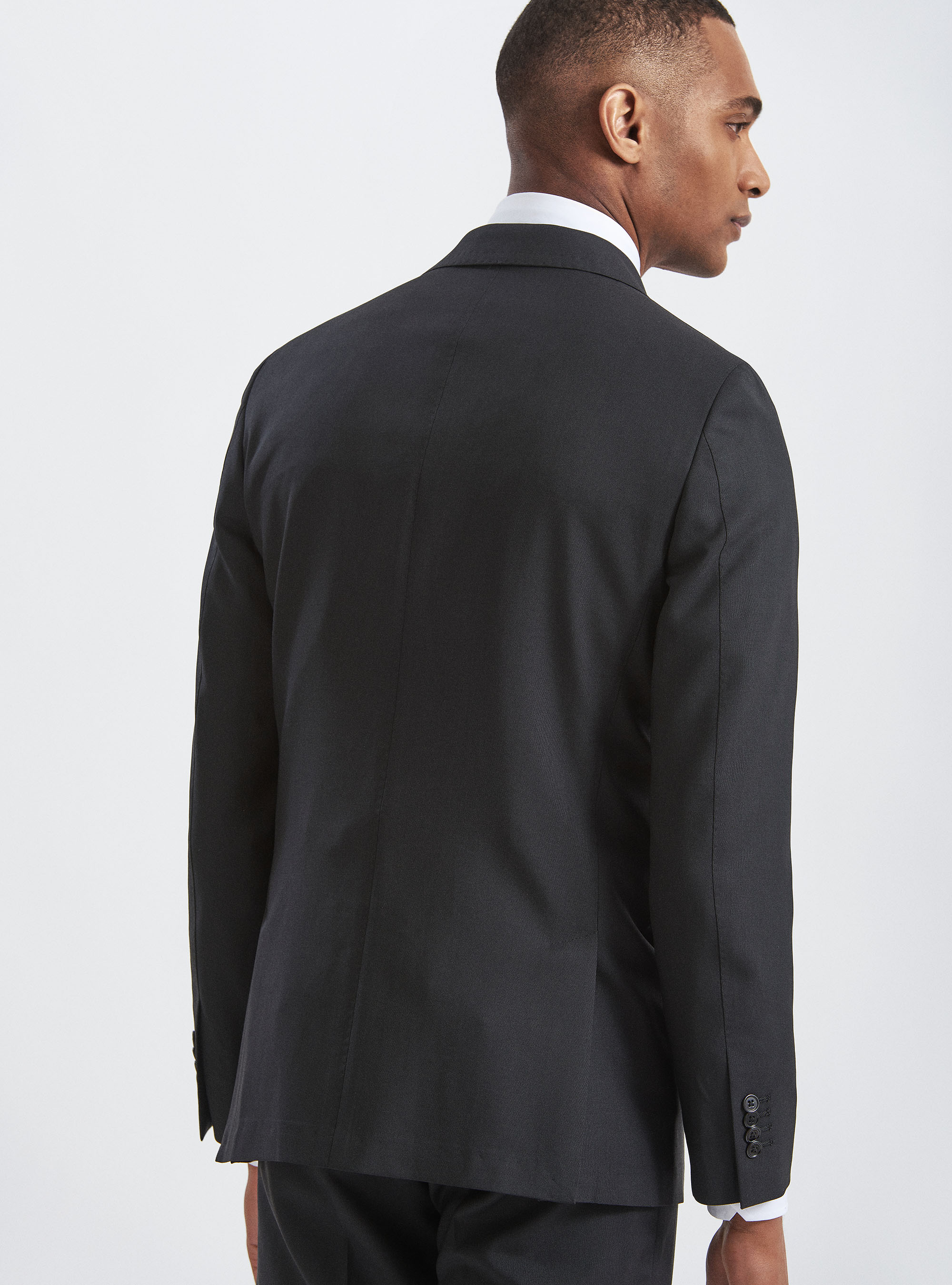 Suit blazer in pure wool Vitale Barberis Canonico fabric, BLACK