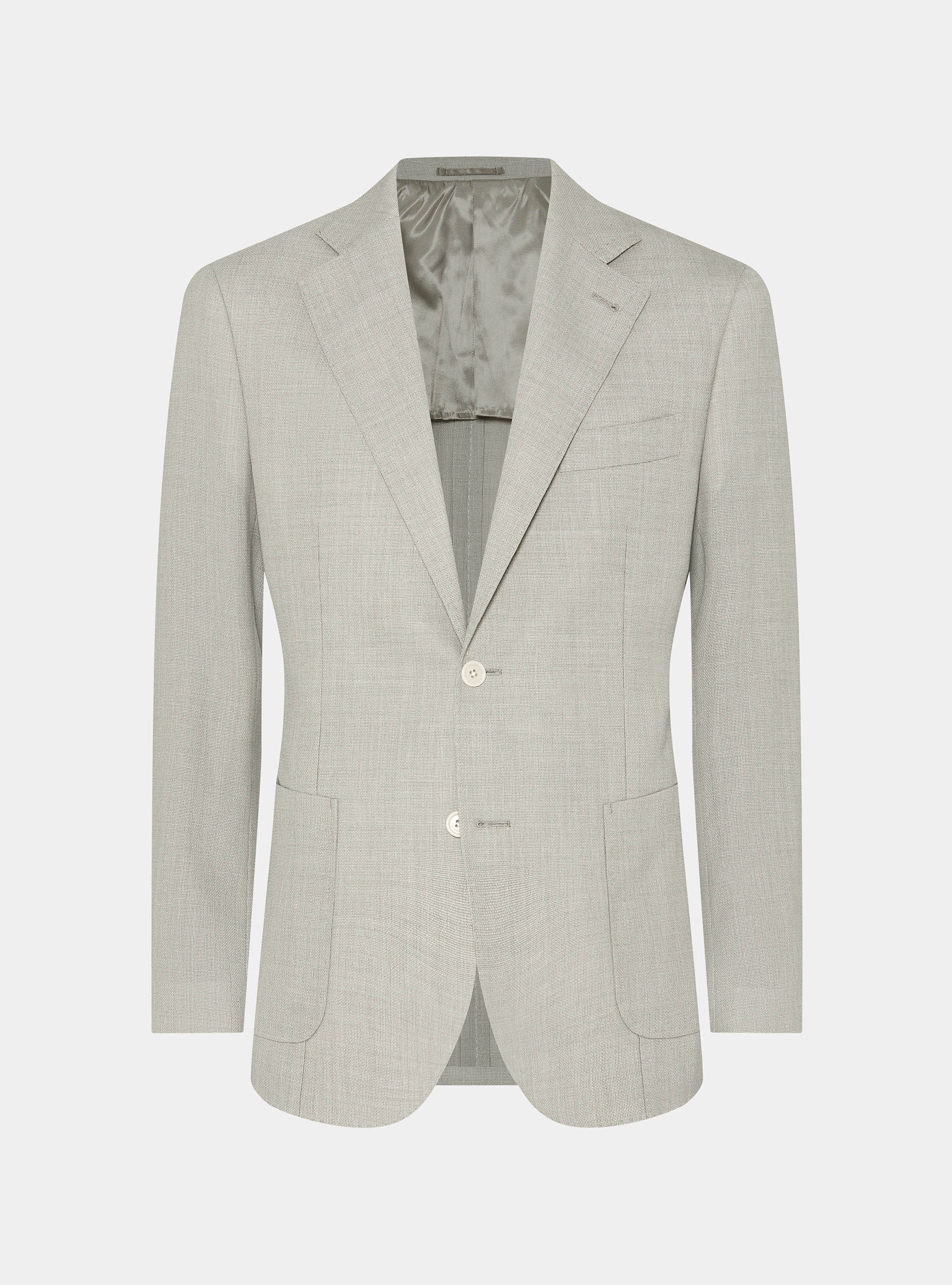 Pure wool hopsack blazer, ECRU