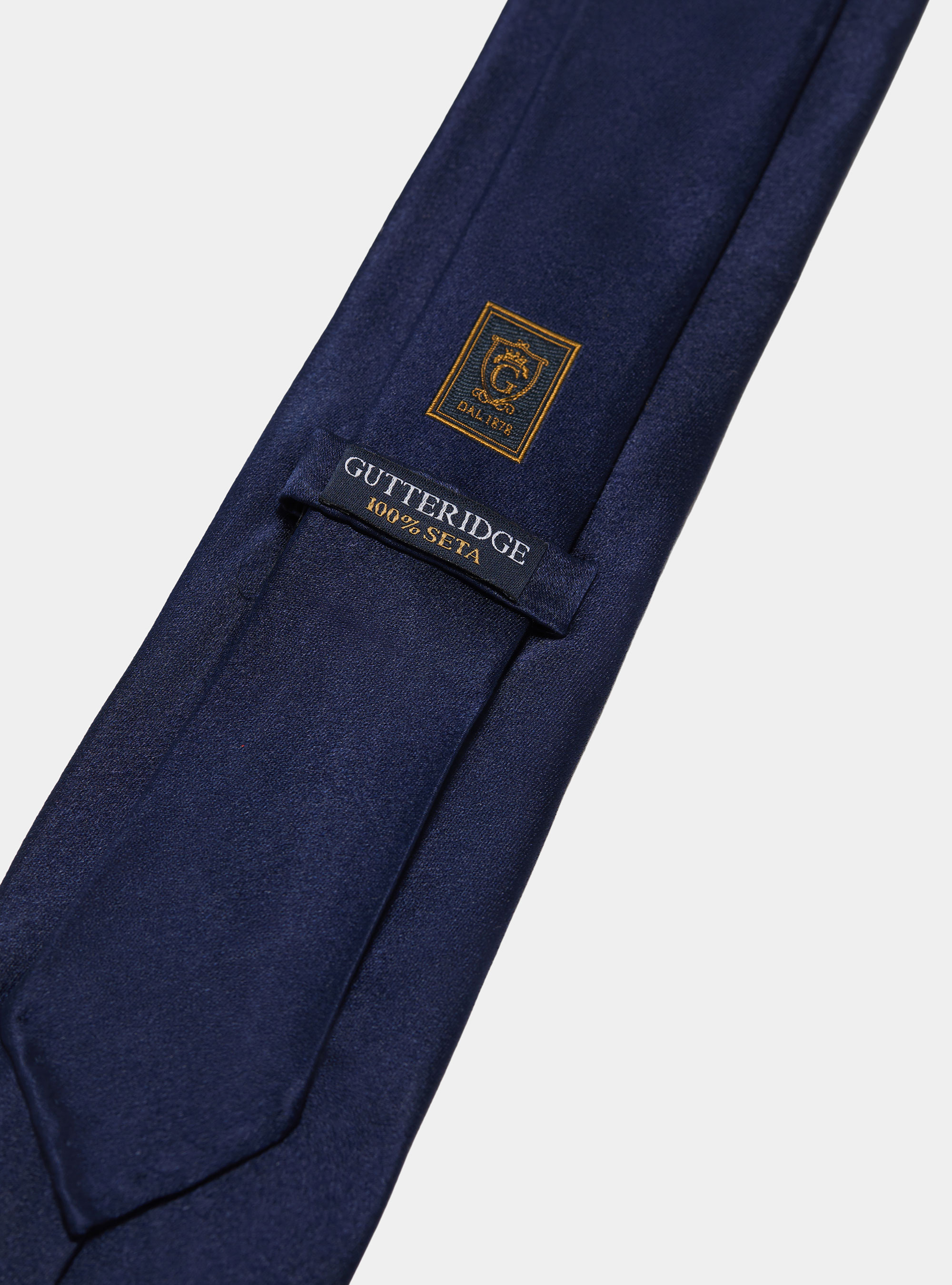 Ungef&uuml;tterte Seidenkrawatte, NAVY 0218C