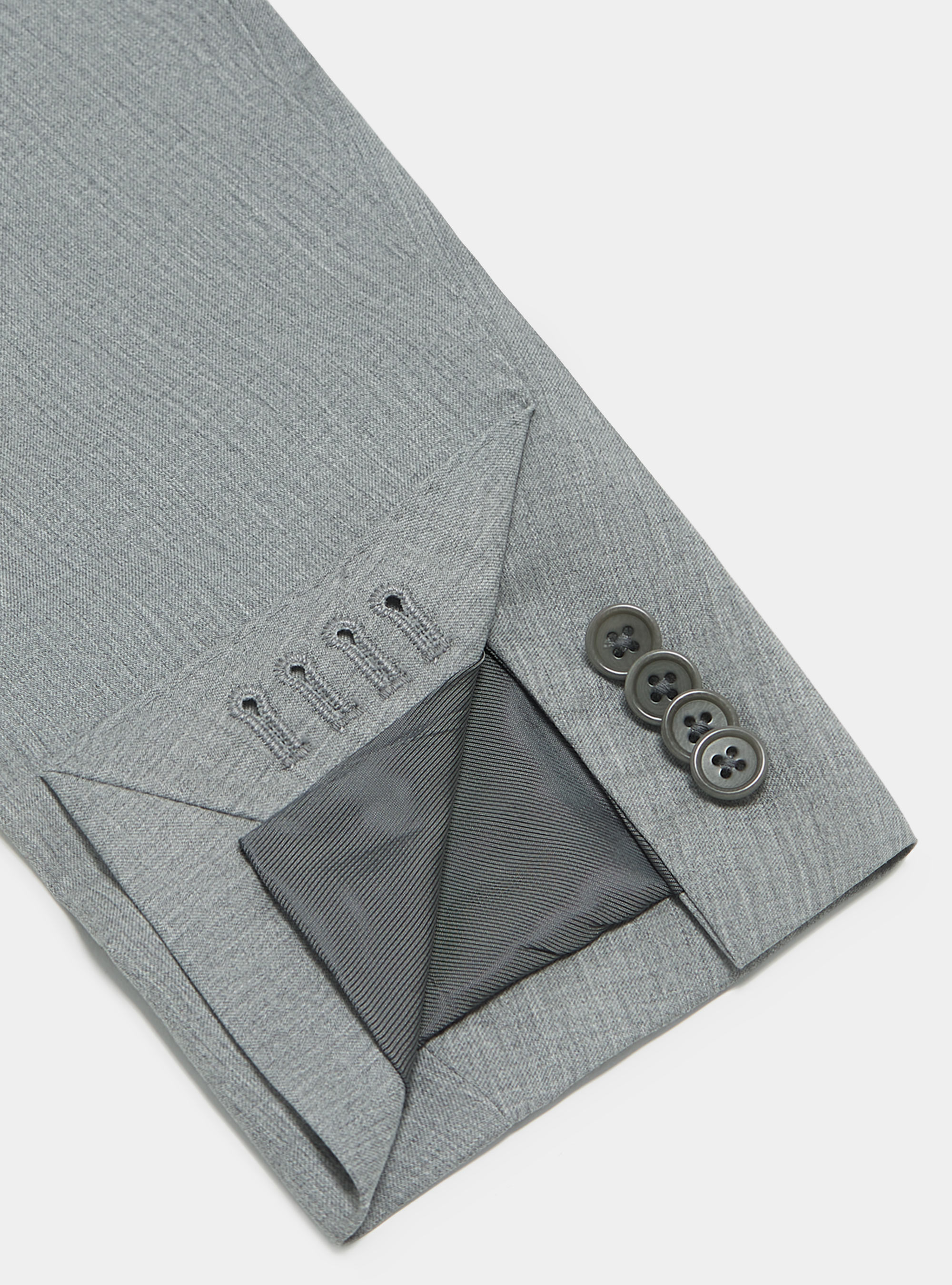 Pure 110's superfine wool blazer, LIGHT GREY MELANGE