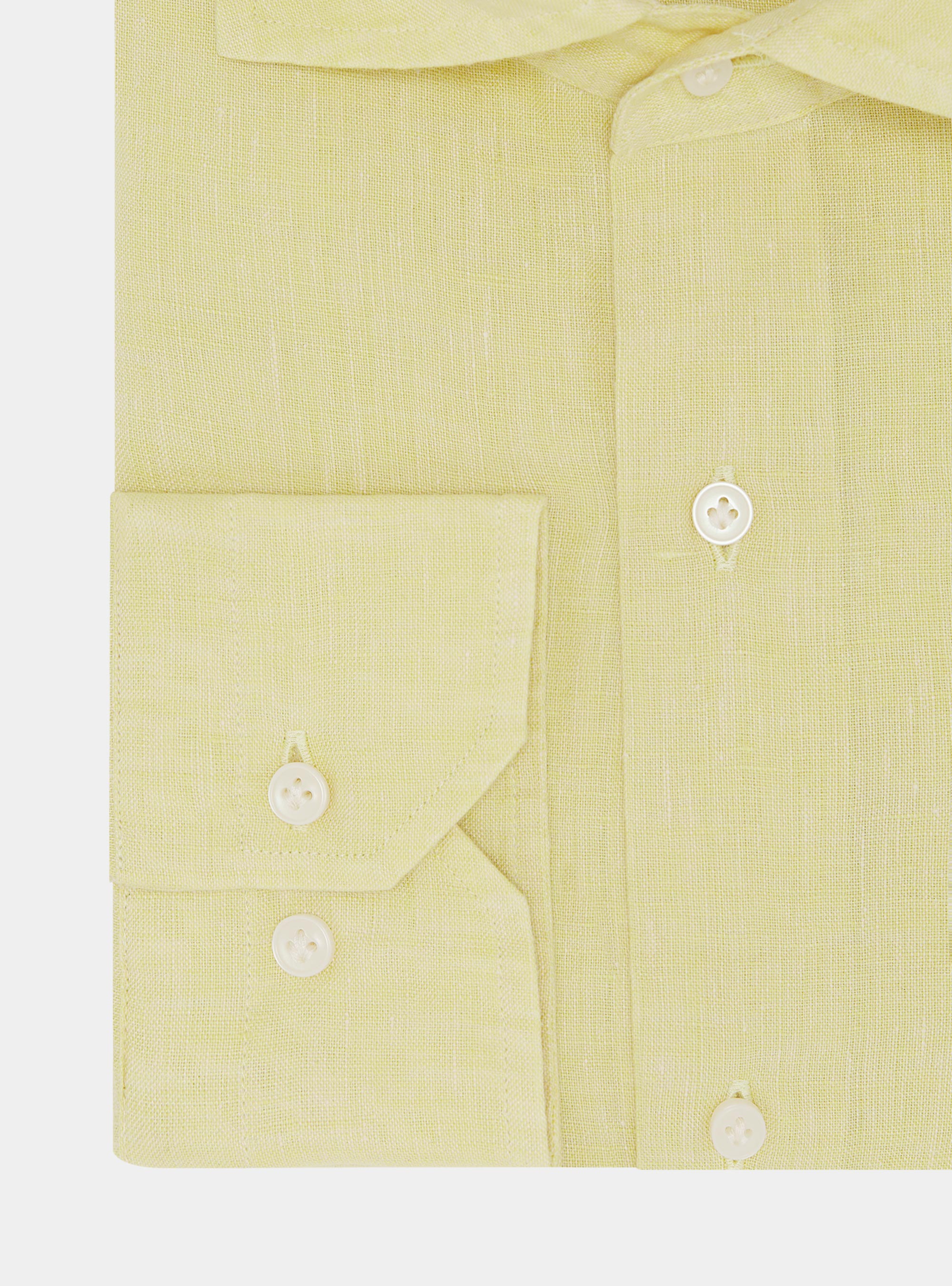 Camicia in puro lino, GIALLO