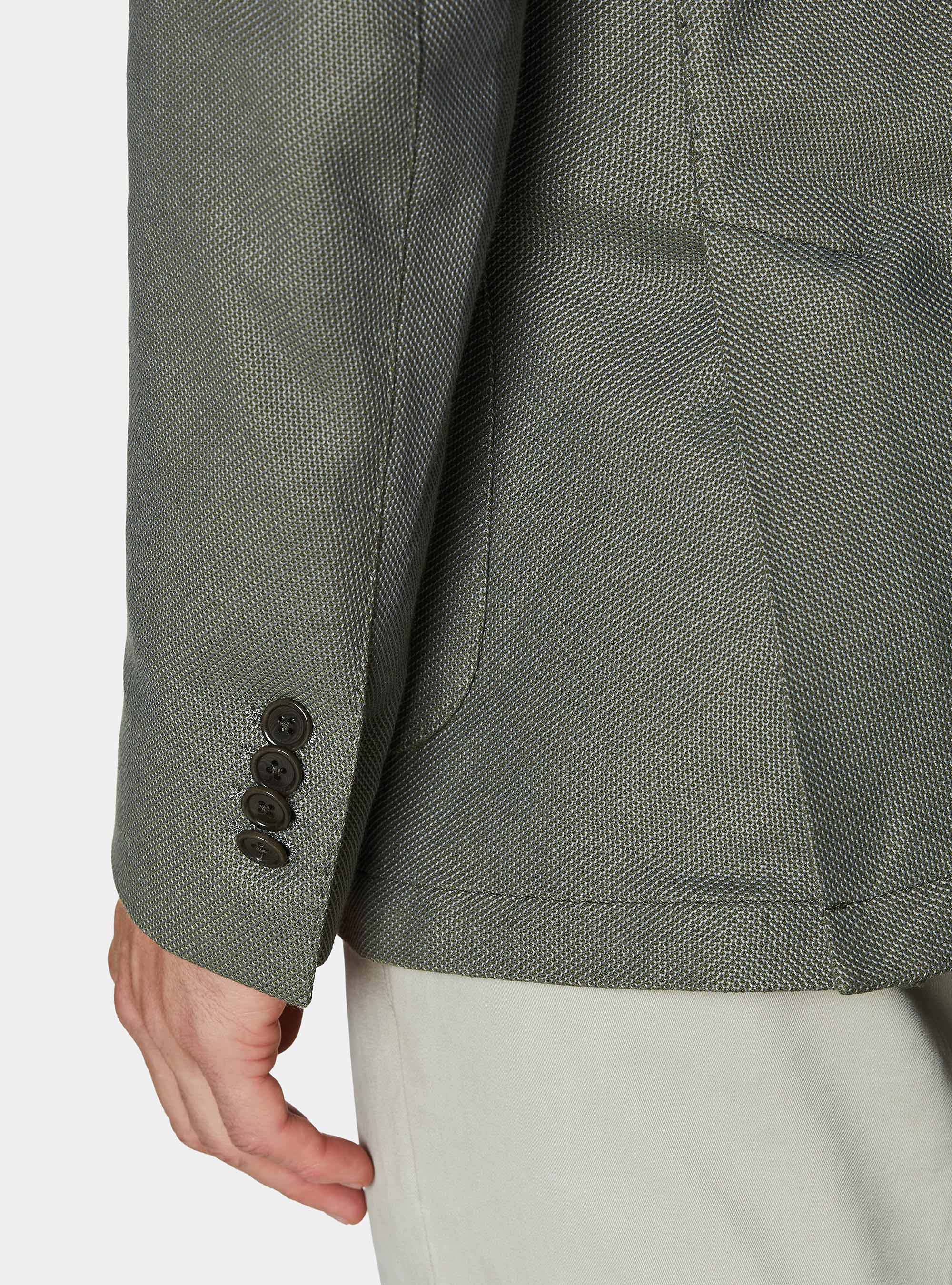 Cotton blend jersey blazer, MILITARE 0609C