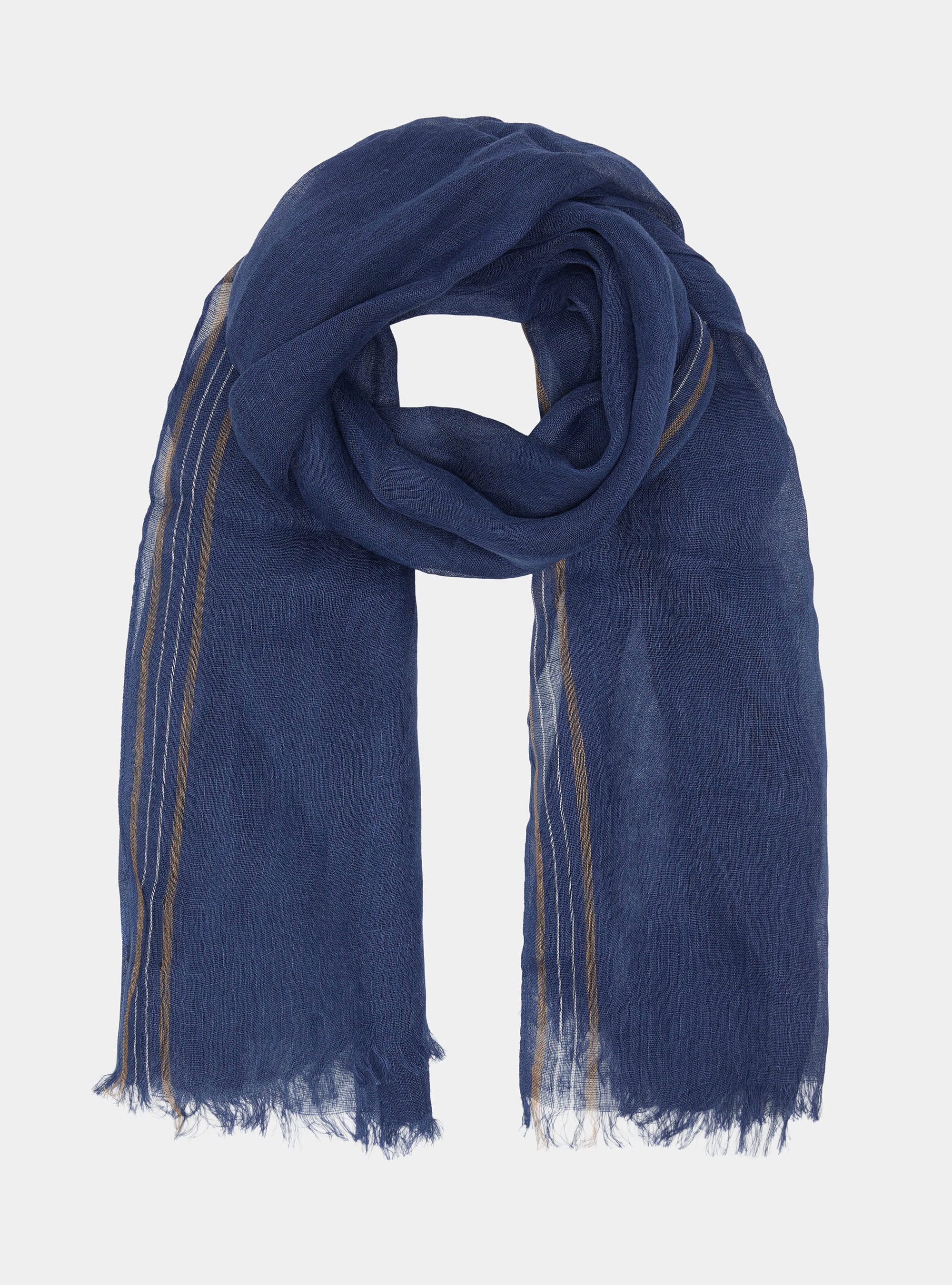 &Eacute;charpe en pur lin, 0243C DENIM