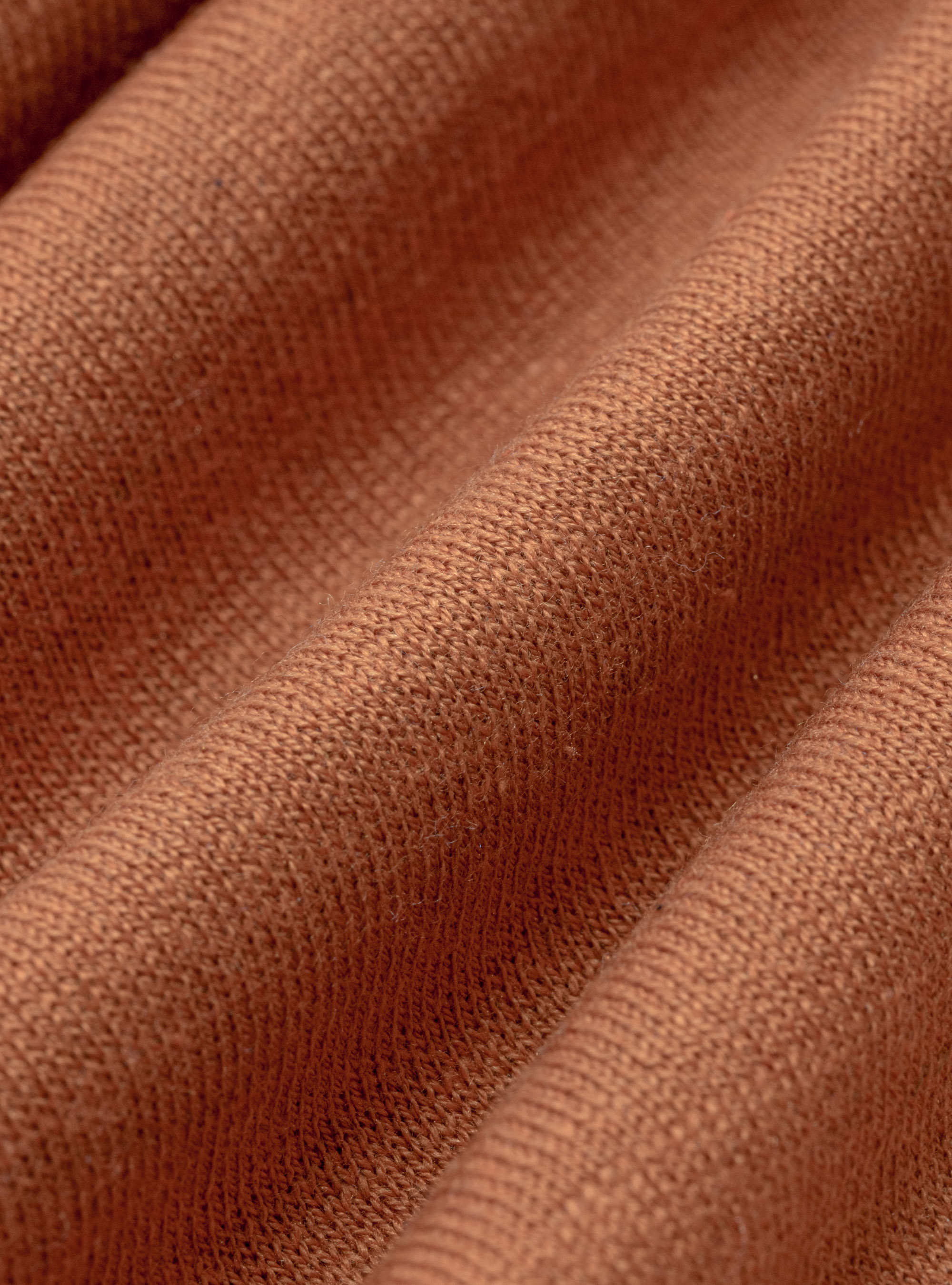 Silk and cotton crew-neck sweater, ORANGE