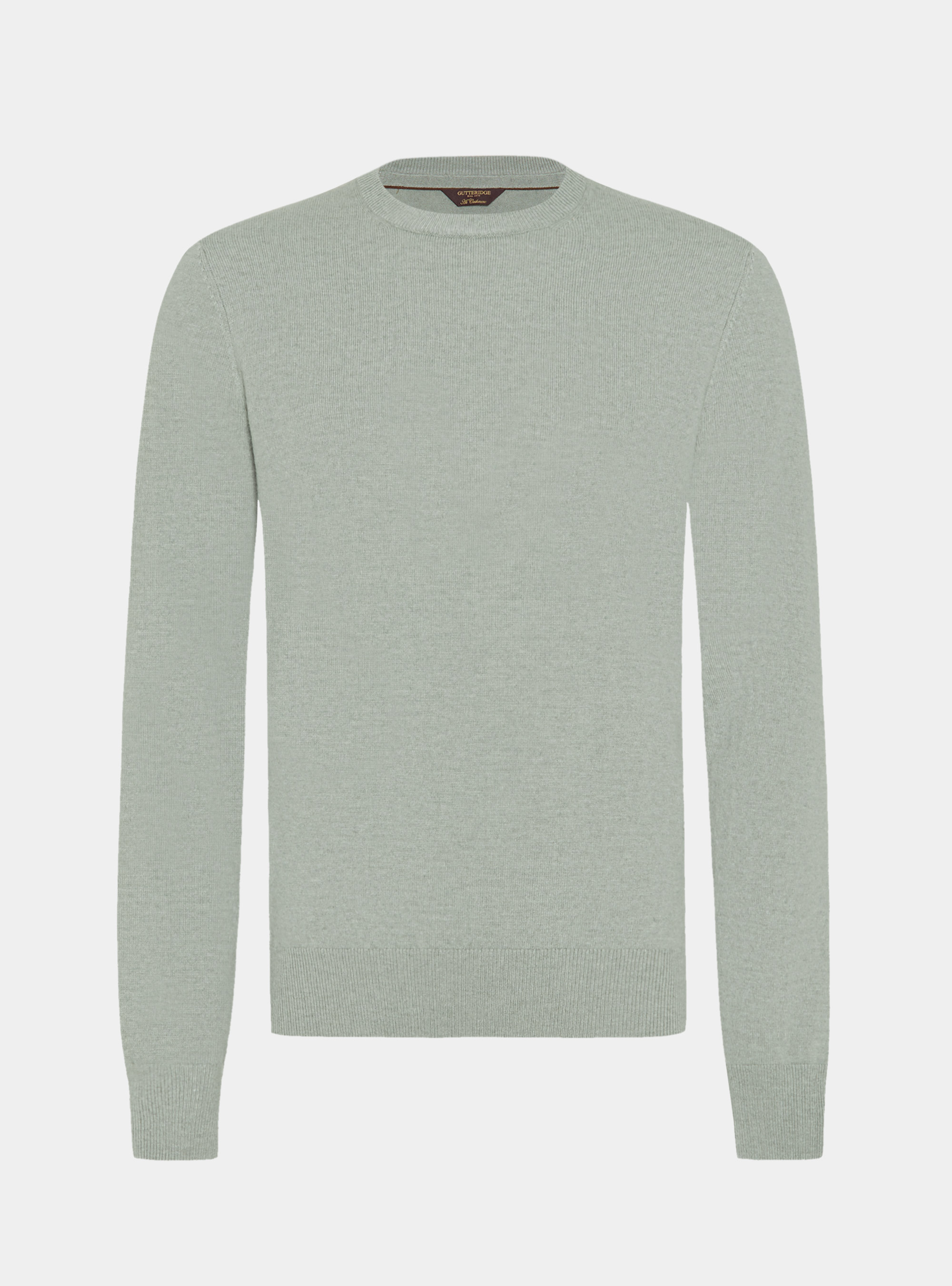 Maglia girocollo in lana lambswool e cashmere, VERDE GIADA 0655C