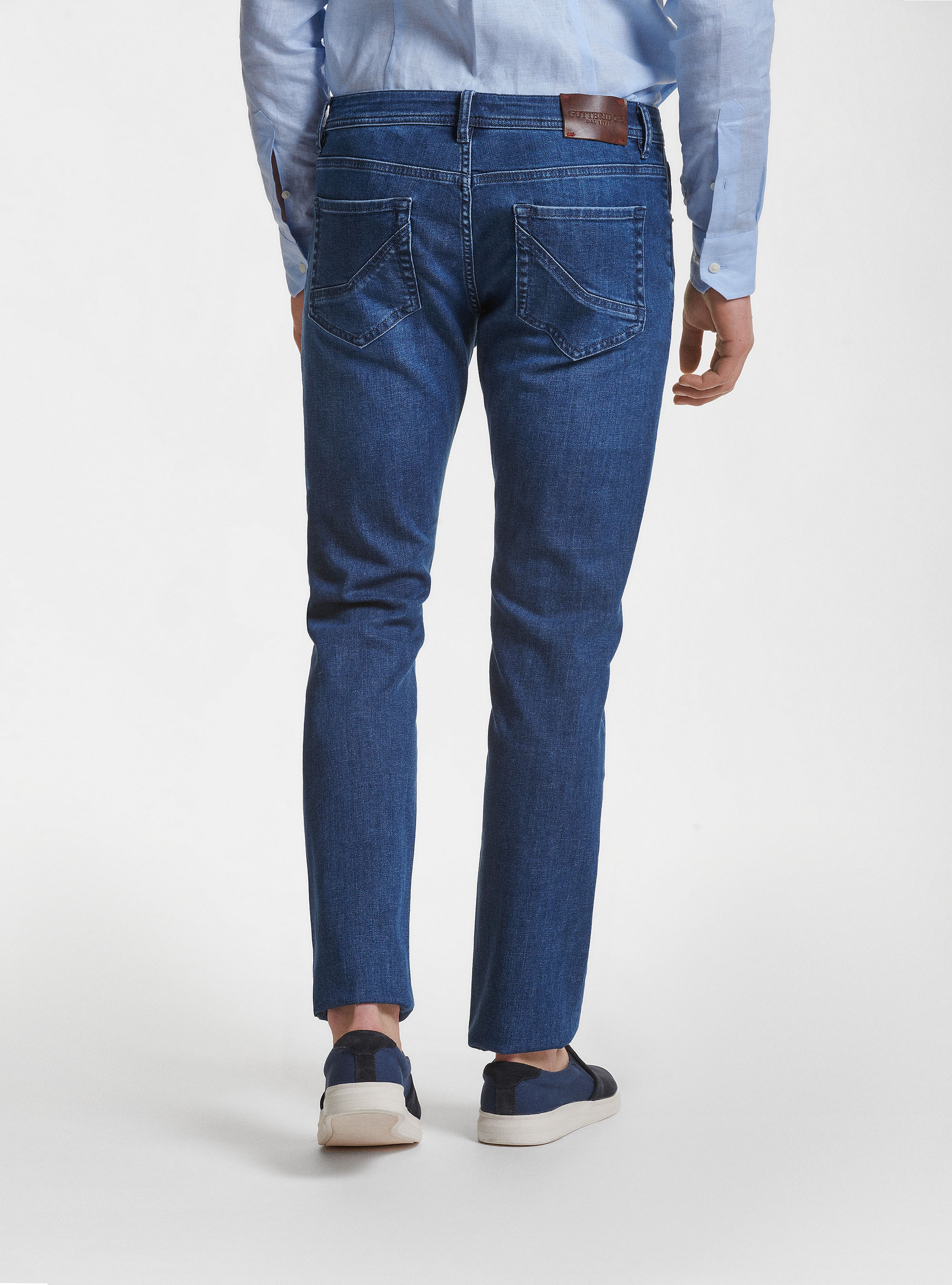 Jeans colorati tinto filo, BLU