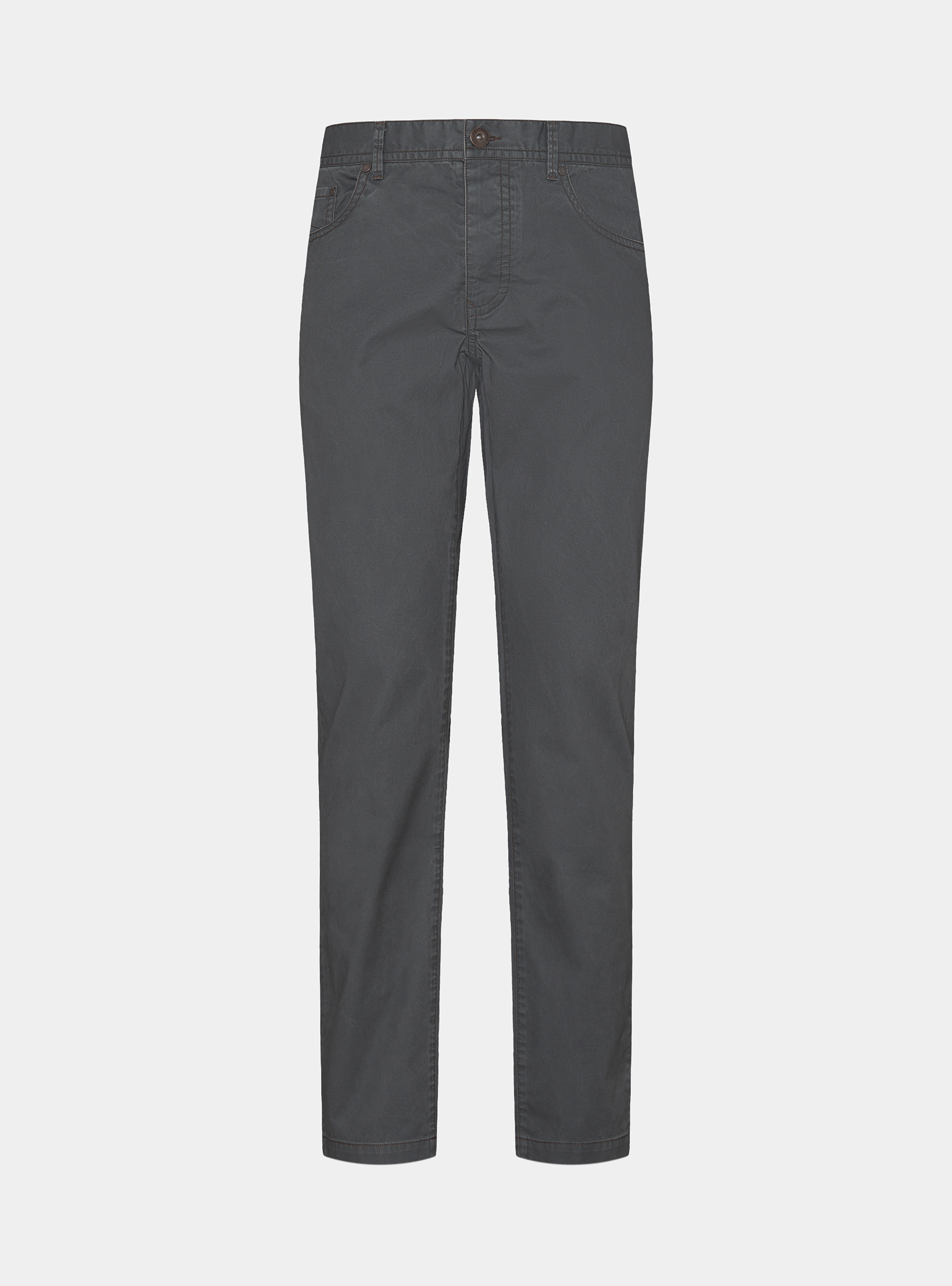 Slim fit cotton trousers, GREY