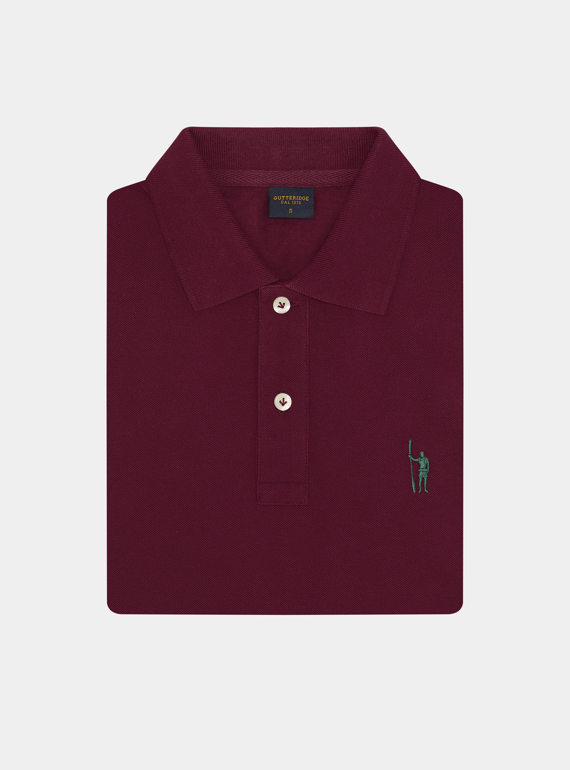 Polo cl&aacute;sico de piqu&eacute;, BURDEOS