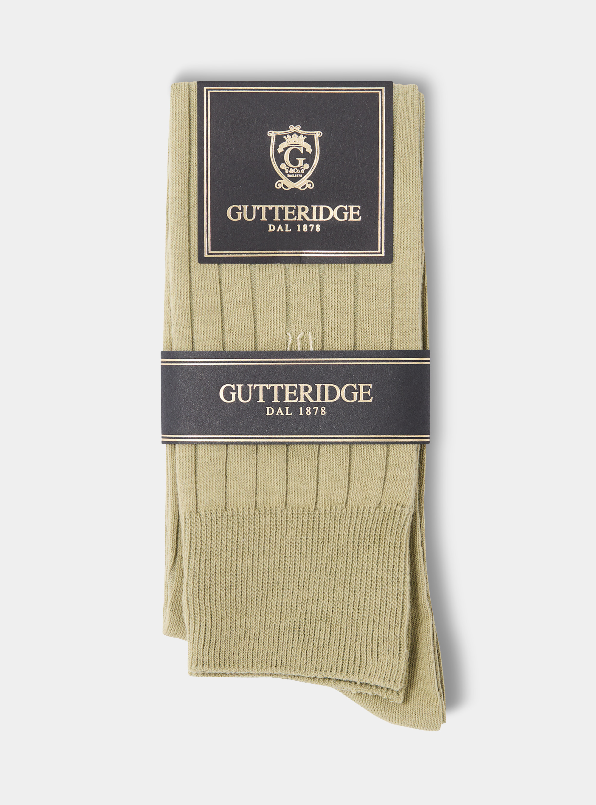 Ribbed socks with embroidery, SALVIA 0602C