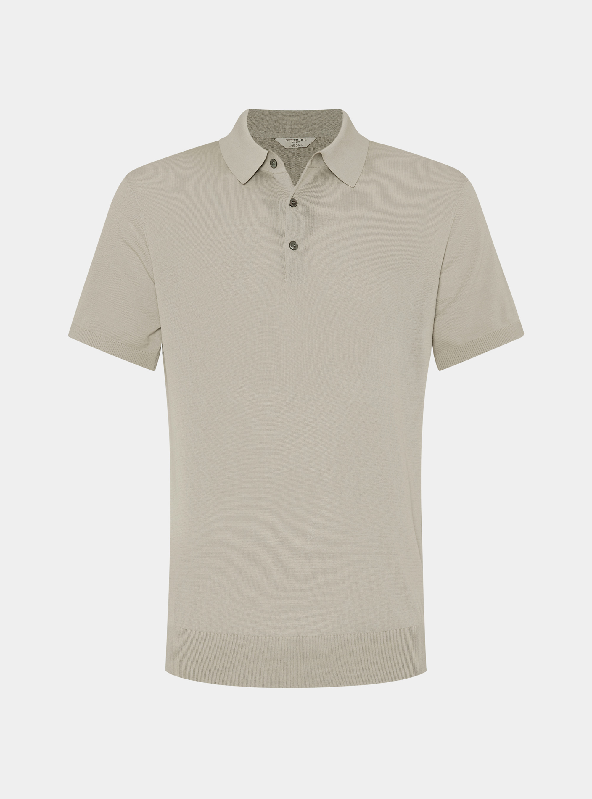 Cotton and silk polo shirt, SAND