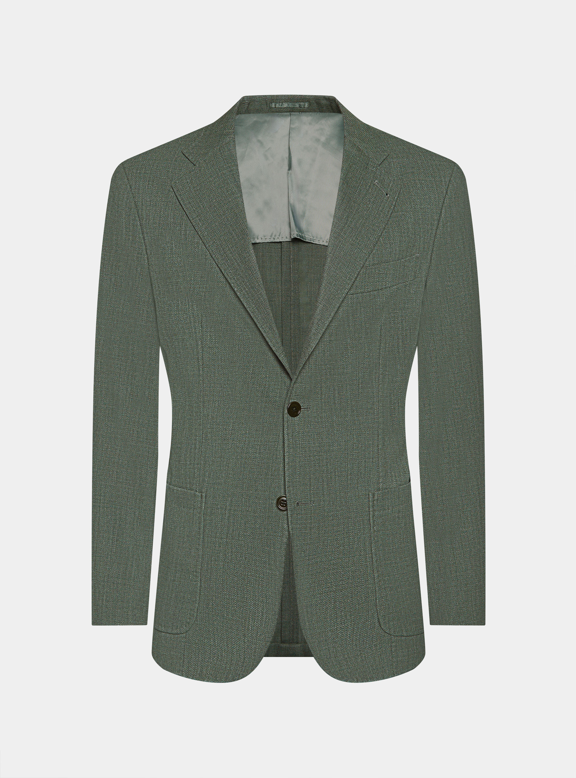 Jacke aus reiner Wolle mit Mikrotextur, SALVIA 0602C