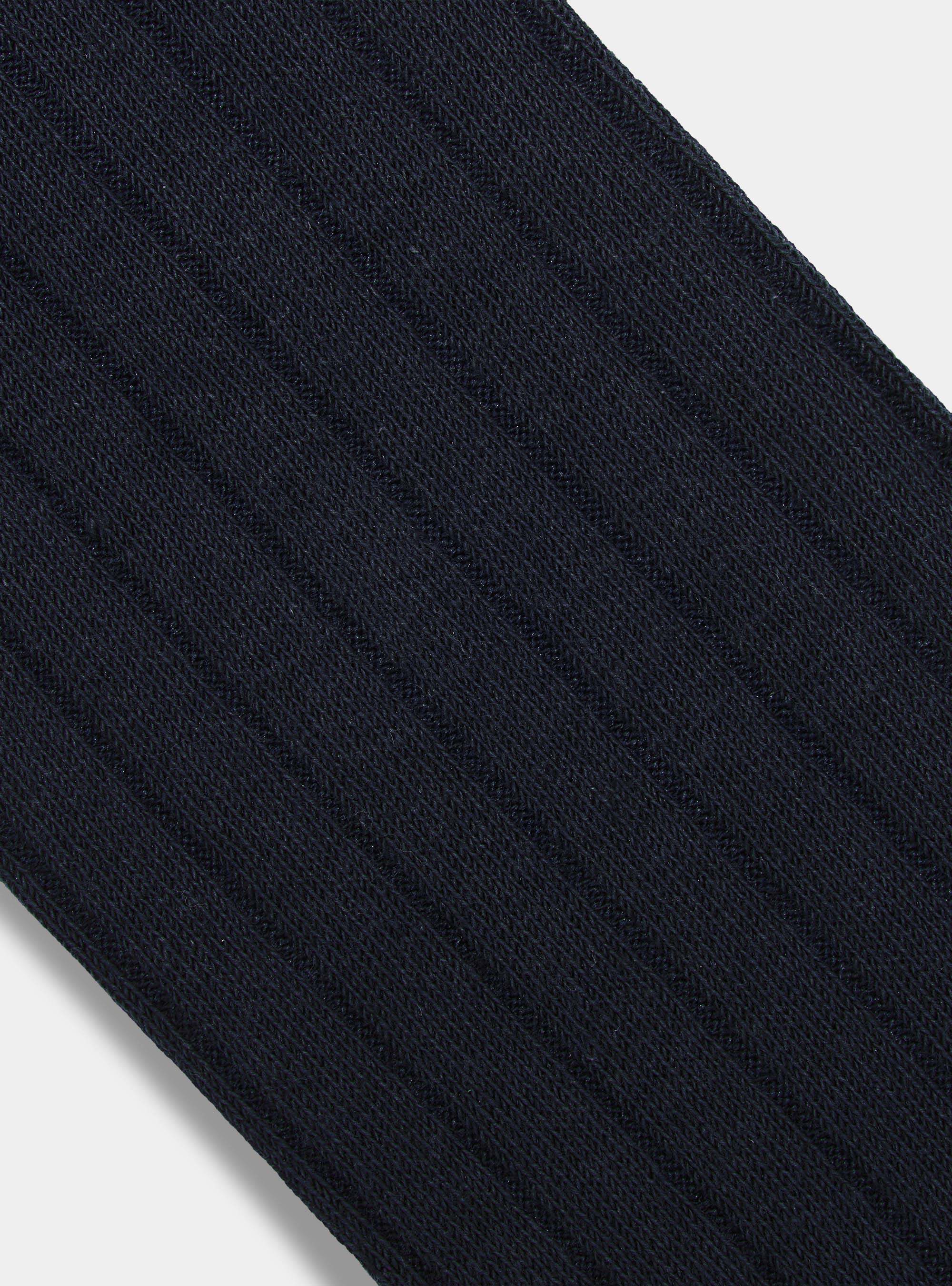 Ribbed socks with embroidery, NAVY BLUE