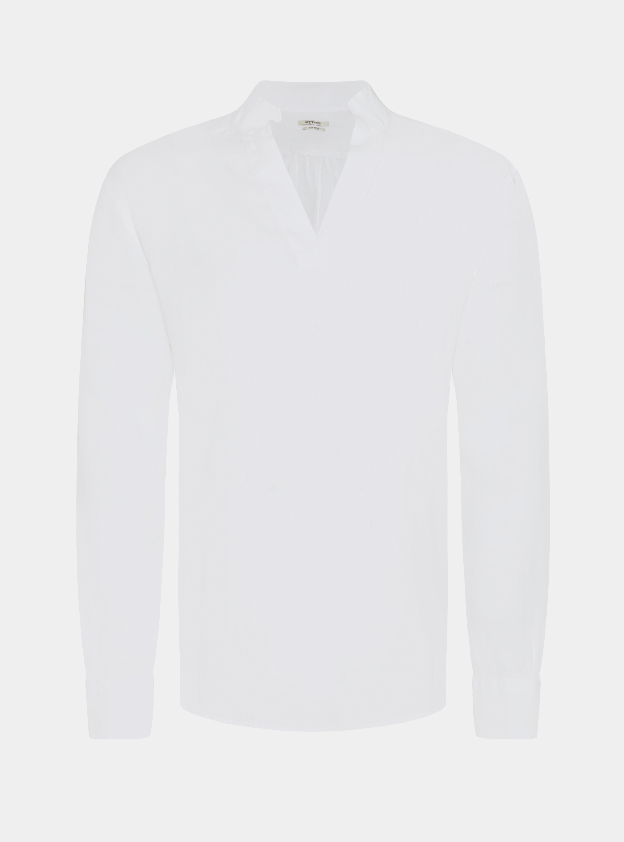 Chemise cor&eacute;enne en pur lin, BLANC