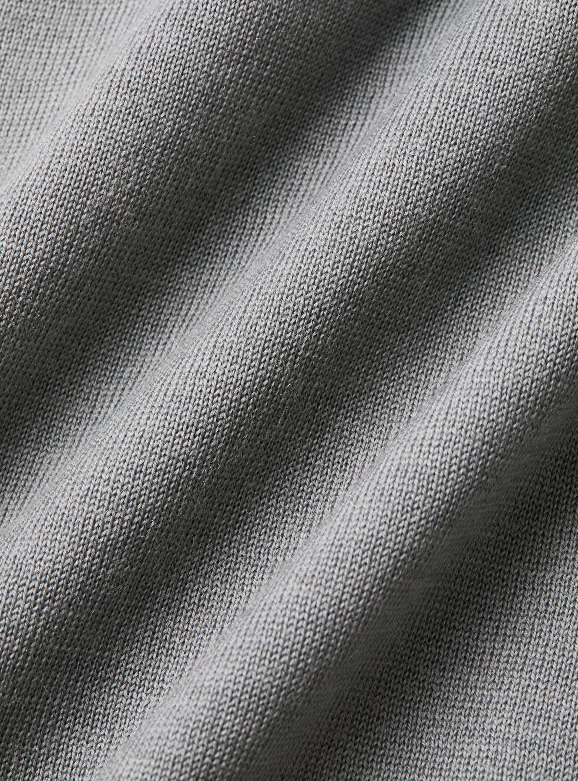 Crew-neck sweater in pure extra-fine merino wool, GREY