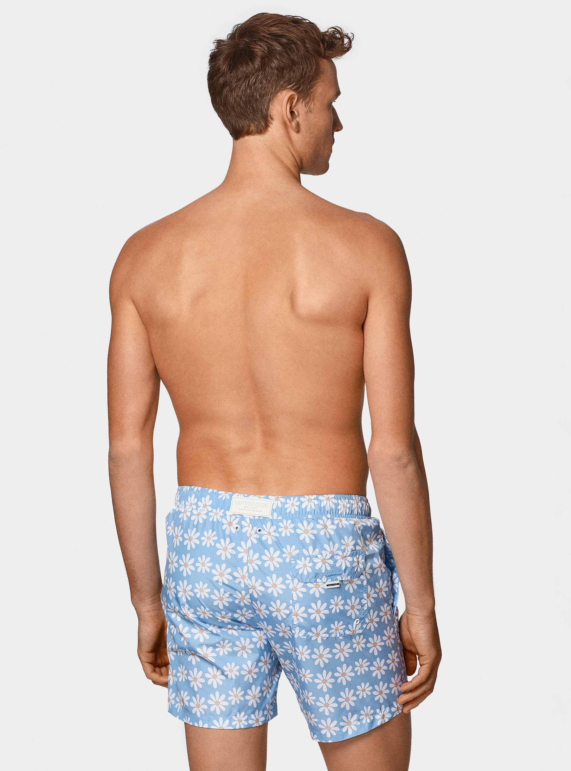 Daisy print swimwear, LIGHT BLUE
