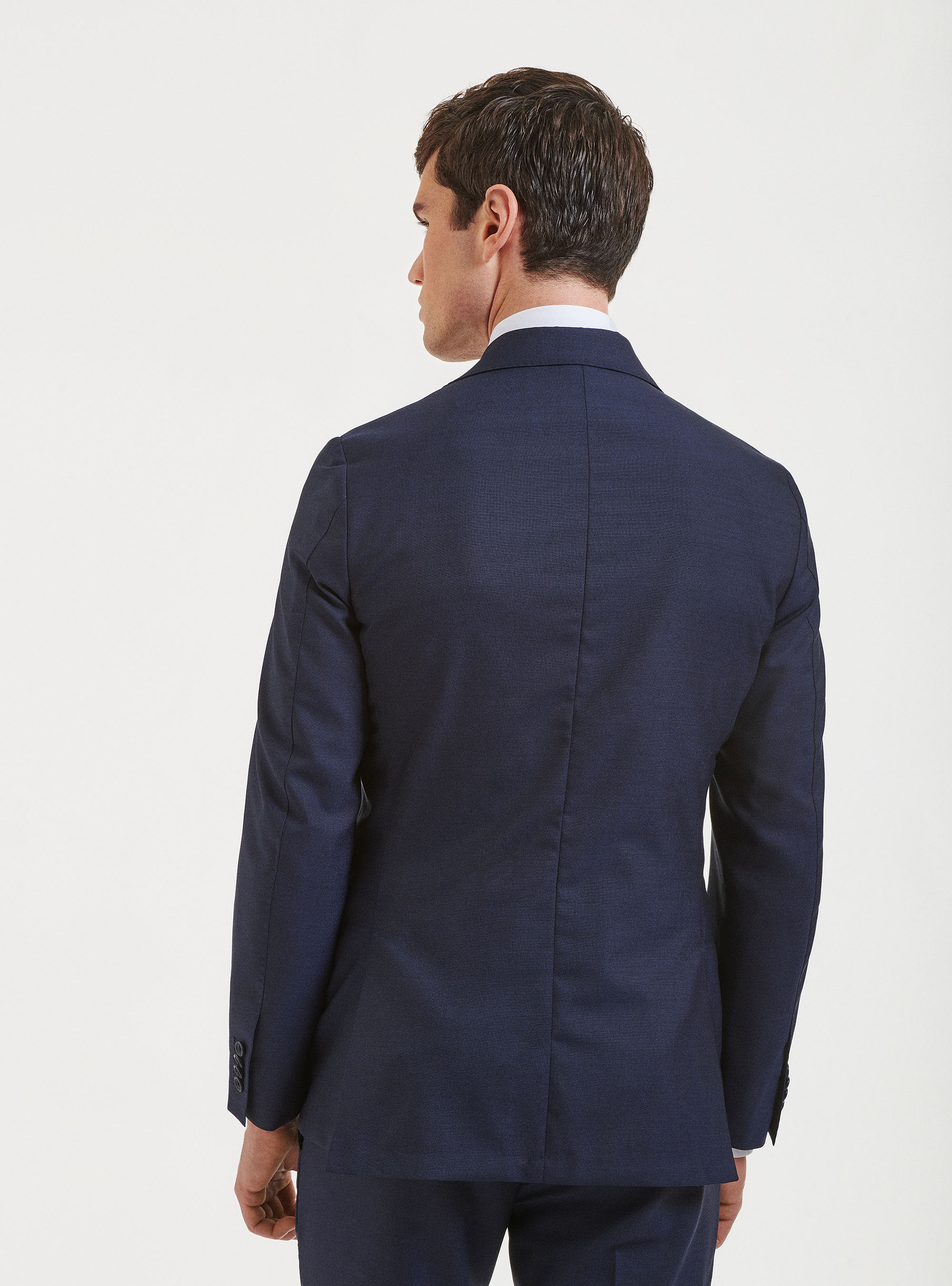Americana de traje de pura lana Vitale Barberis Canonico, AZUL MARINO