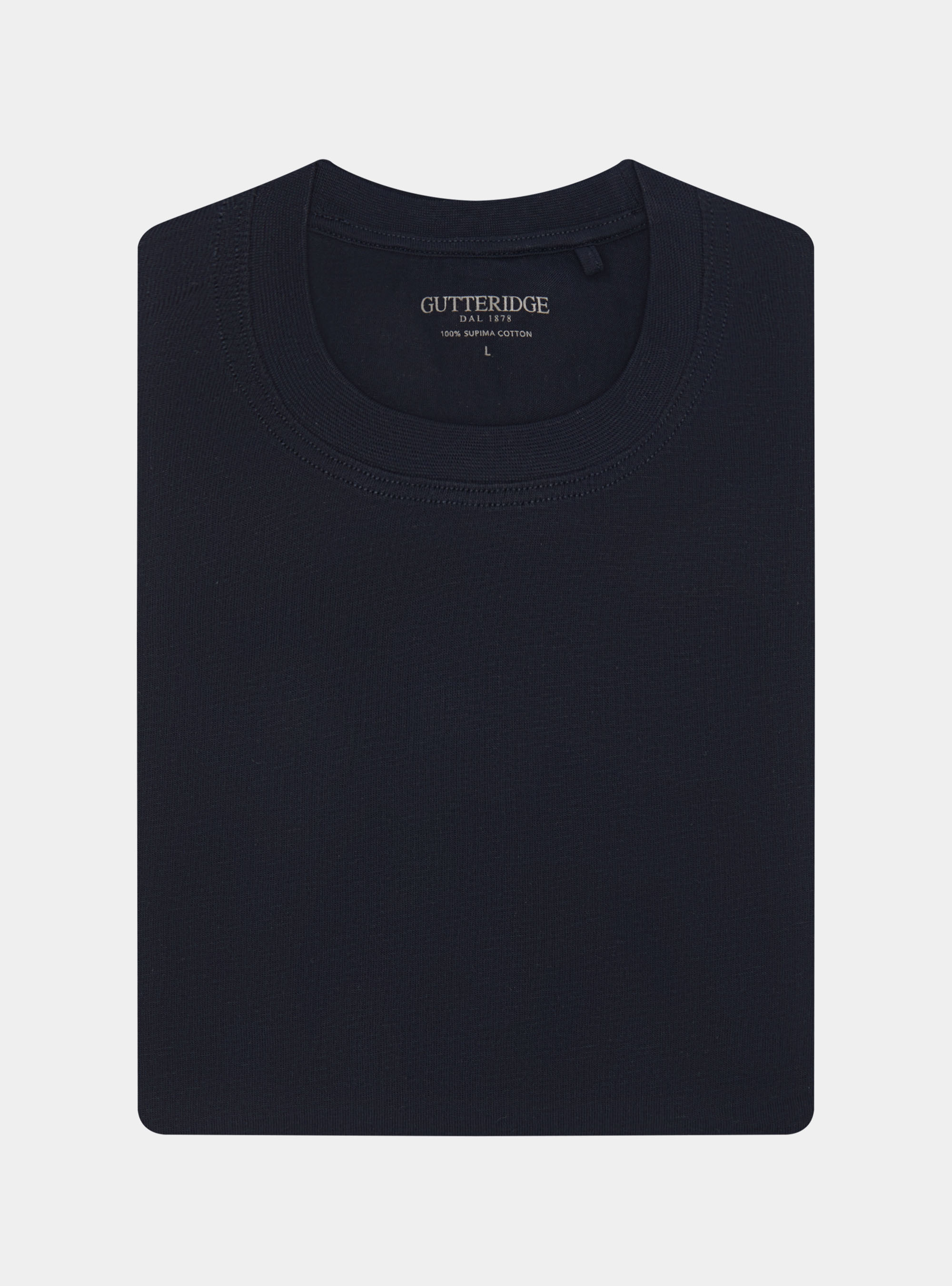 Camiseta de media manga de algod&oacute;n Supima, AZUL MARINO