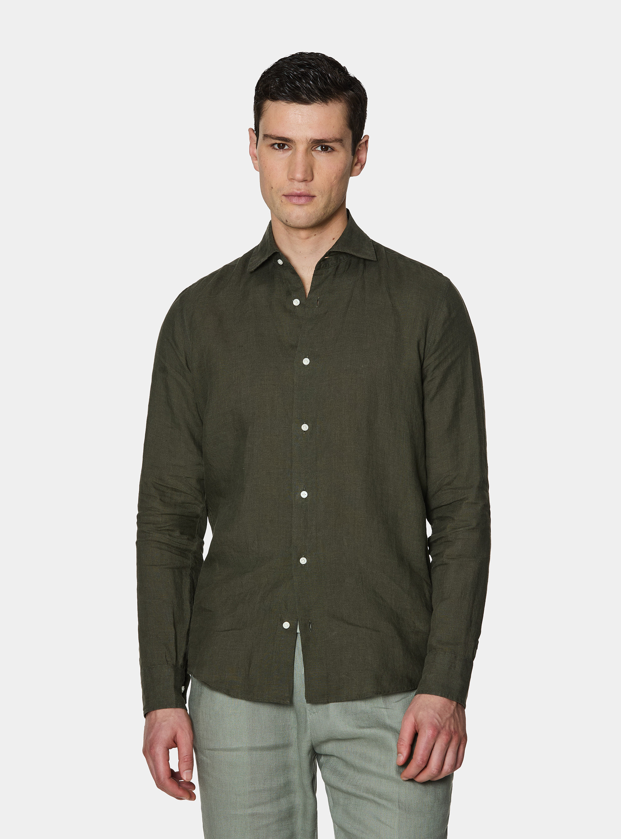 Pure linen shirt, MILITARE 0609C