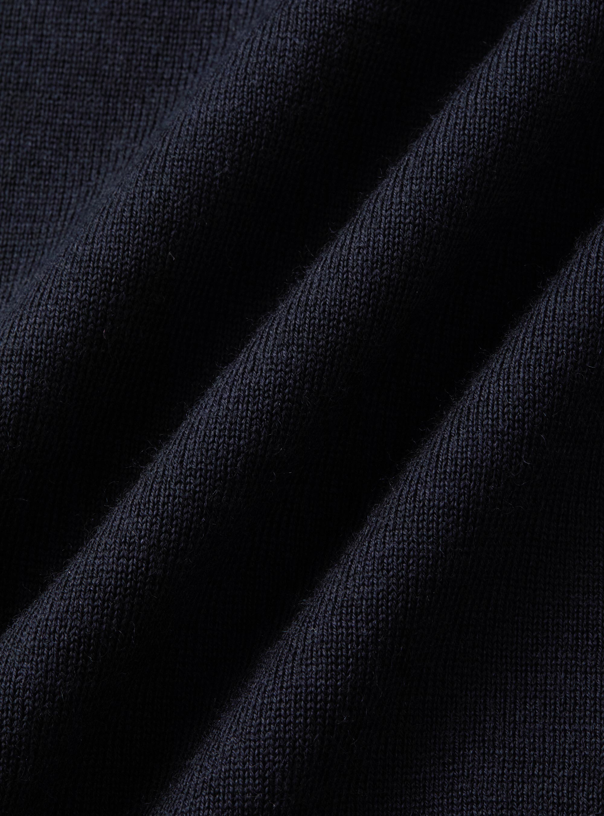 Extra-fine merino wool polo shirt, NAVY BLUE
