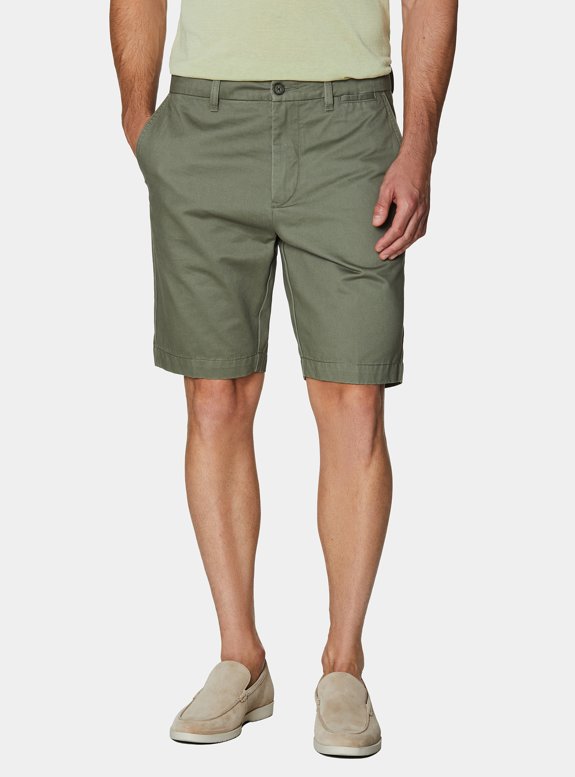 Bermudas de algod&oacute;n twill, SALVIA 0602C