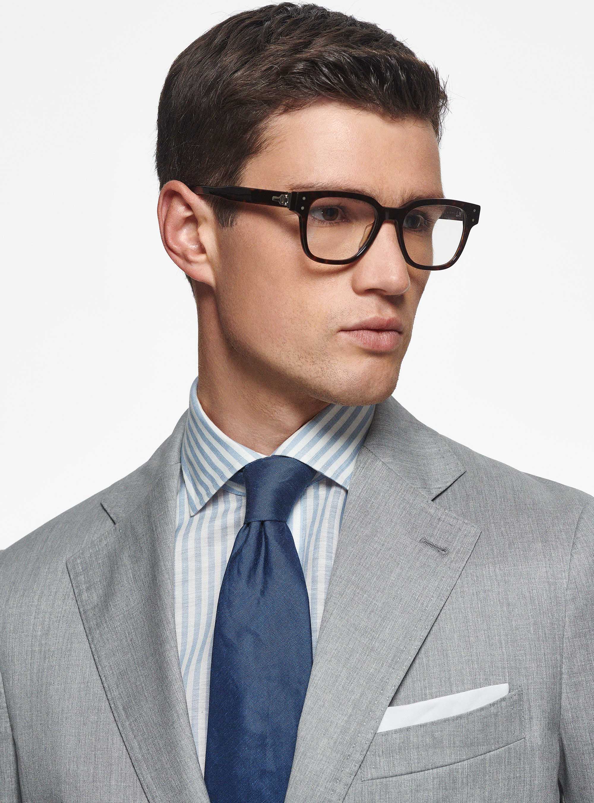 Pure 110's superfine wool blazer, LIGHT GREY MELANGE