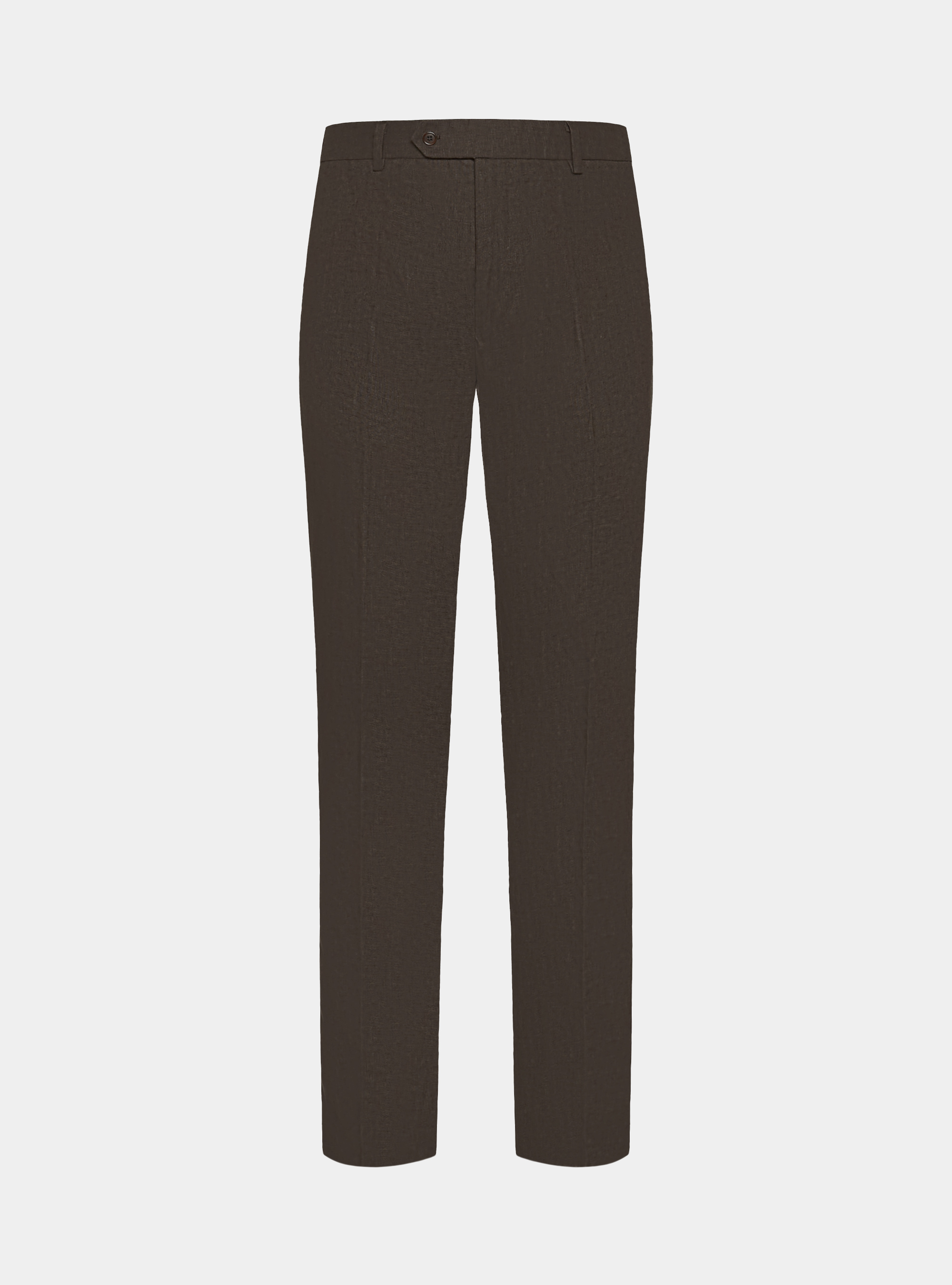 Pantalon de costume en pur lin, MARRON