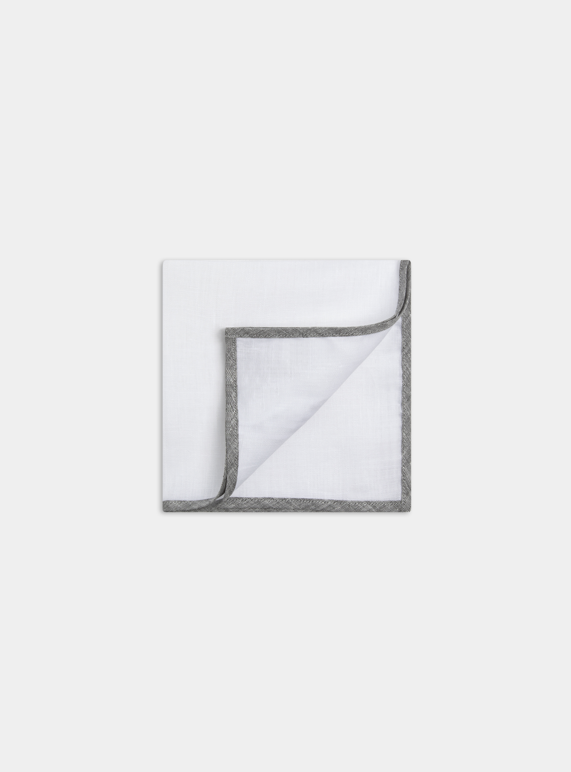 Pochette en lin, GREY/WHITE B013