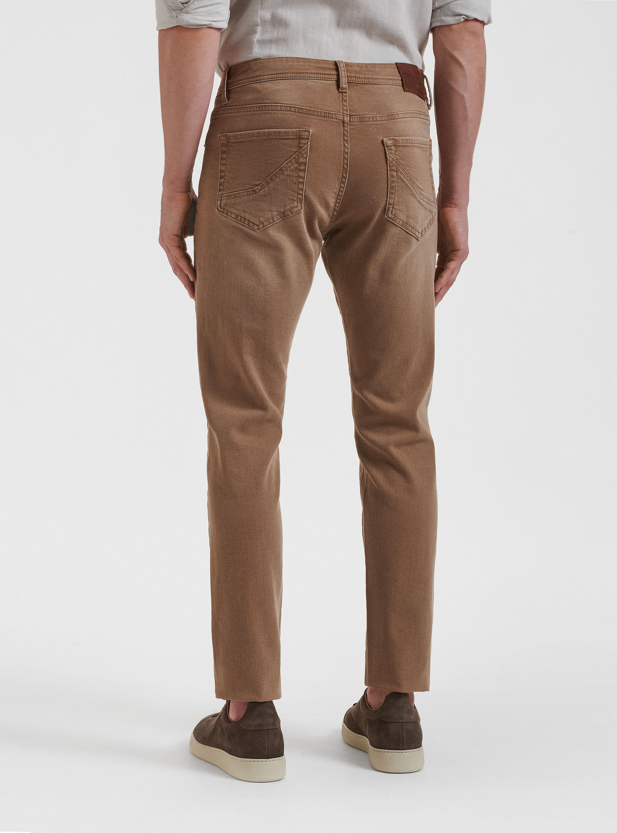 Jeans colorati tinto filo, SABBIA