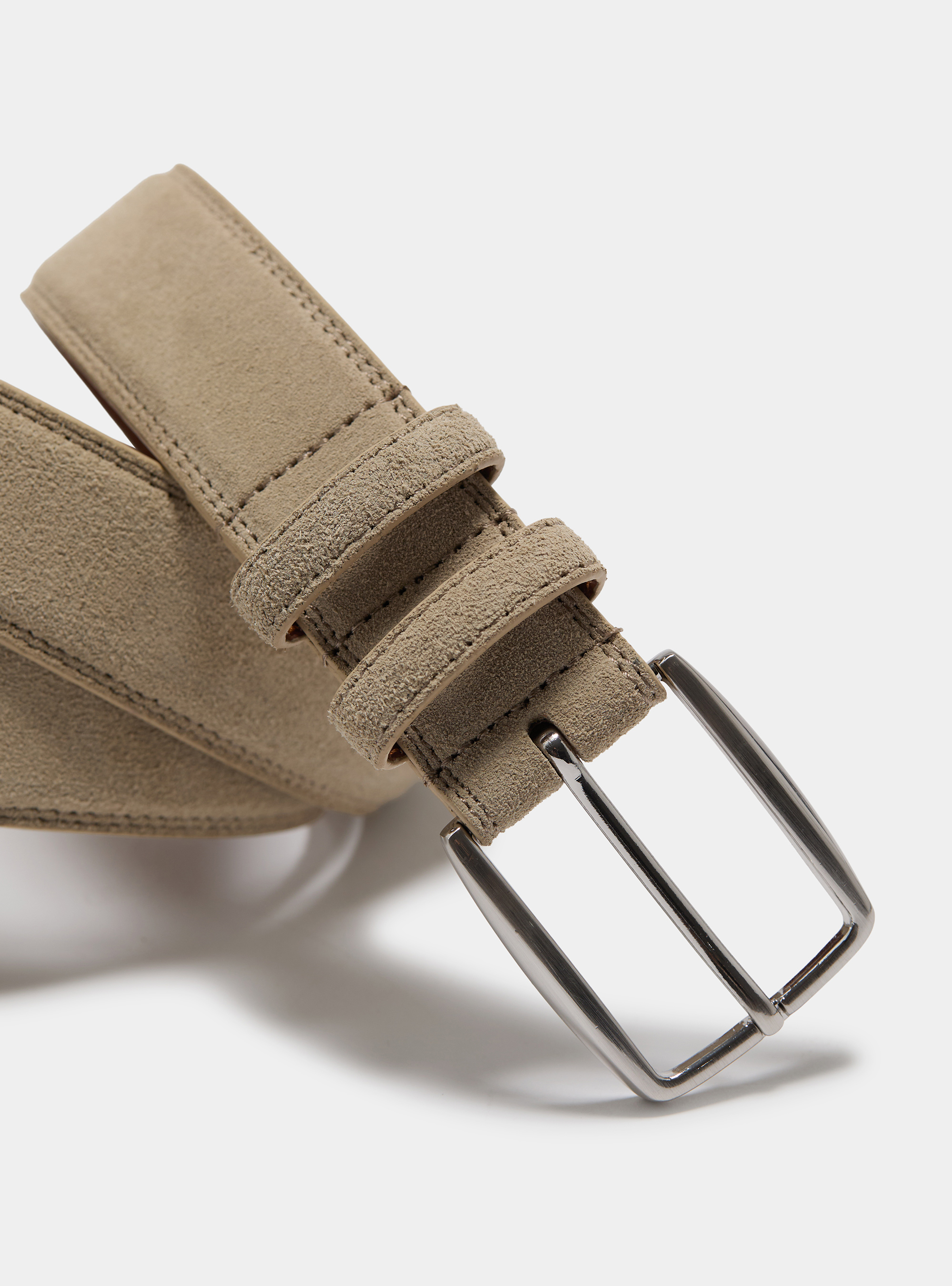 G&uuml;rtel aus Wildleder, ECRU 0560C