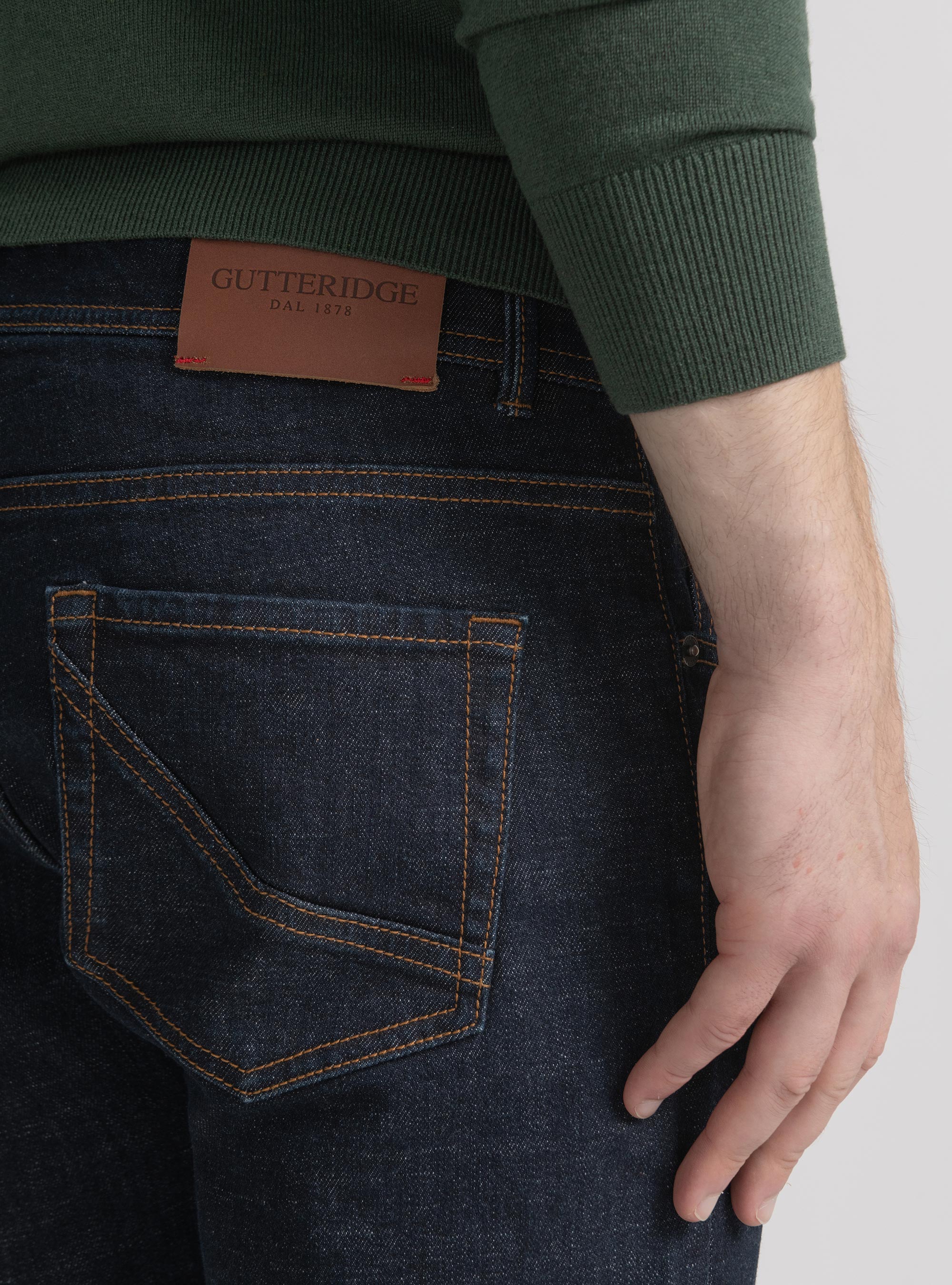Denim rinse wash, NAVY BLUE