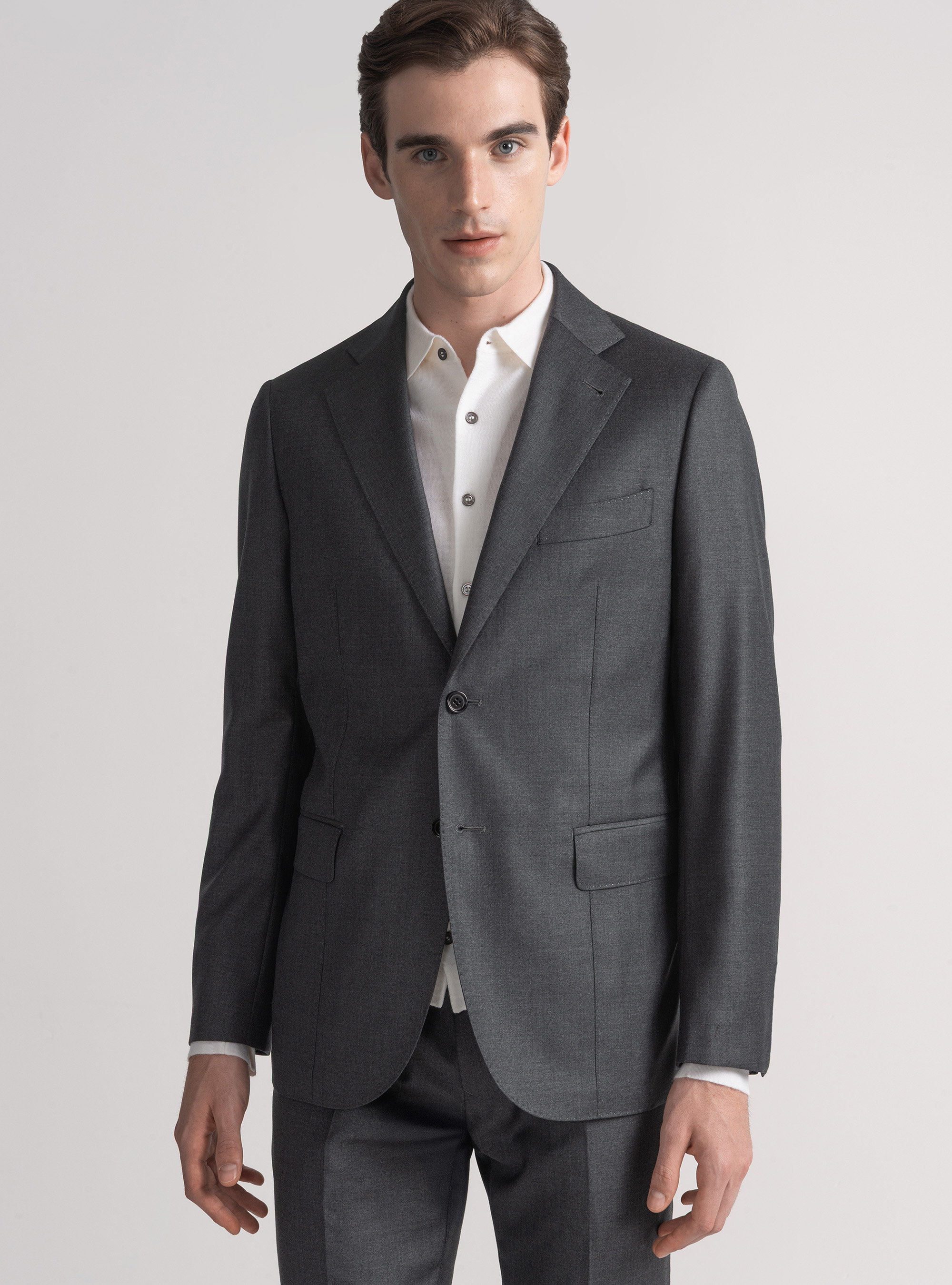 Pure wool suit blazer Vitale Barberis Canonico, ASPHALT GREY