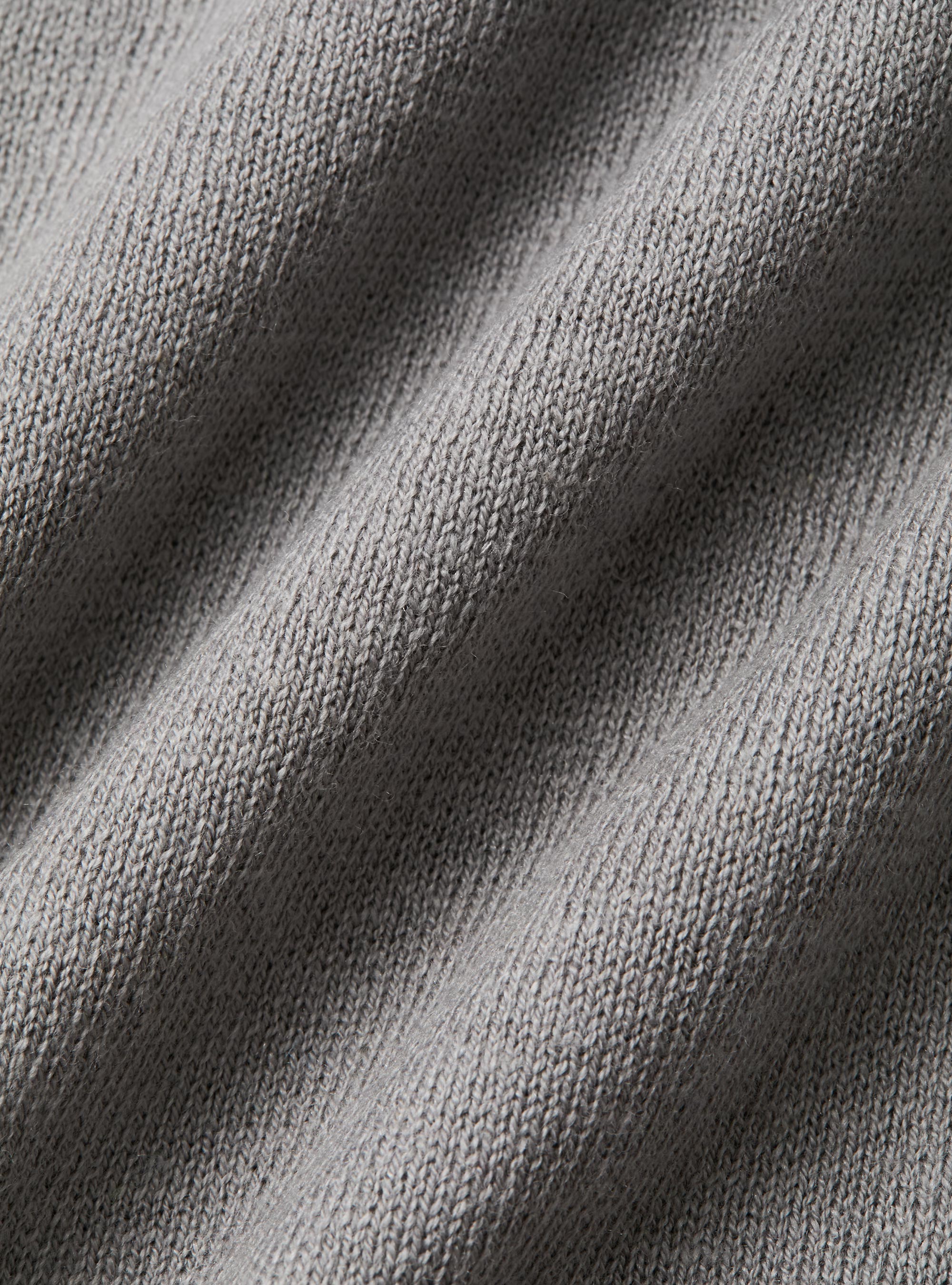 Maglia girocollo in cotone seta e cashmere, GRIGIO CHIARO